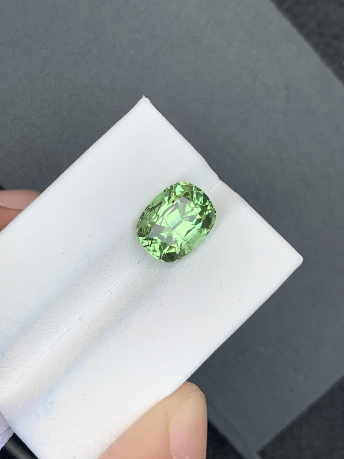 5.52 ct Natural Ludwigite Peridot Cushion Shape Loose Gemstone from Supat Valley Pakistan — view 3