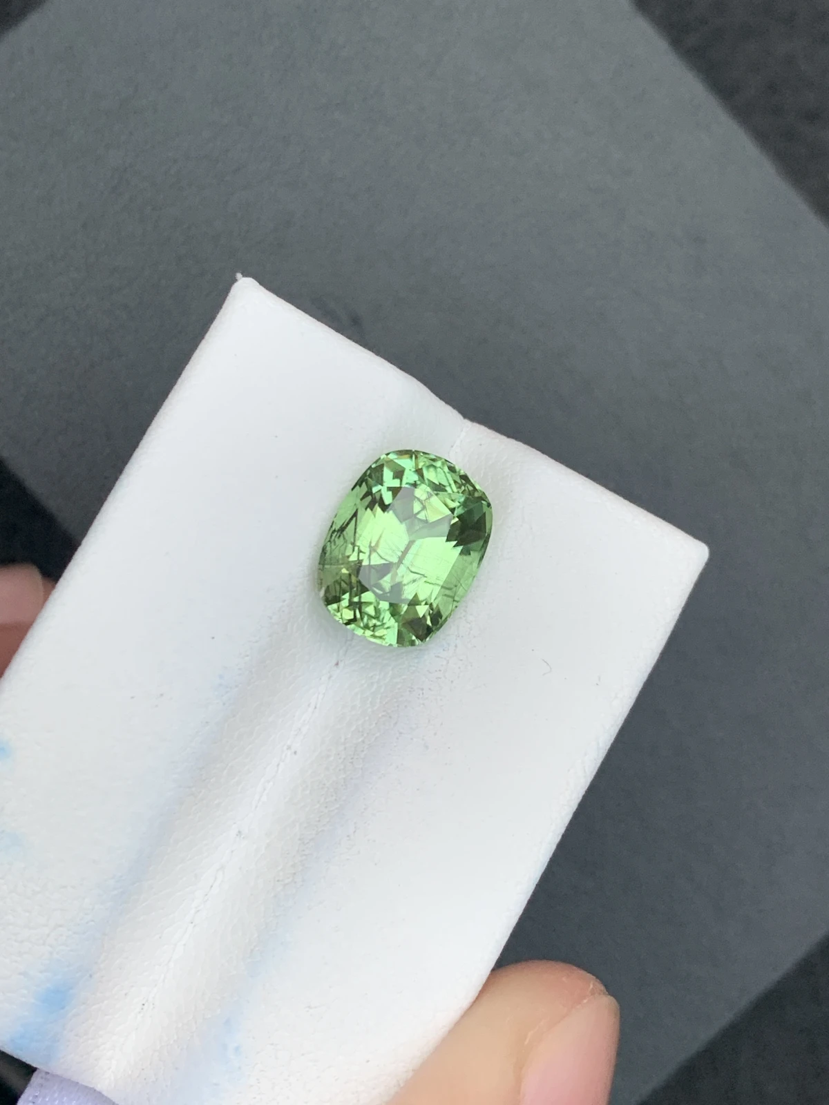 5.52 ct Natural Ludwigite Peridot Cushion Shape Loose Gemstone from Supat Valley Pakistan — view 2