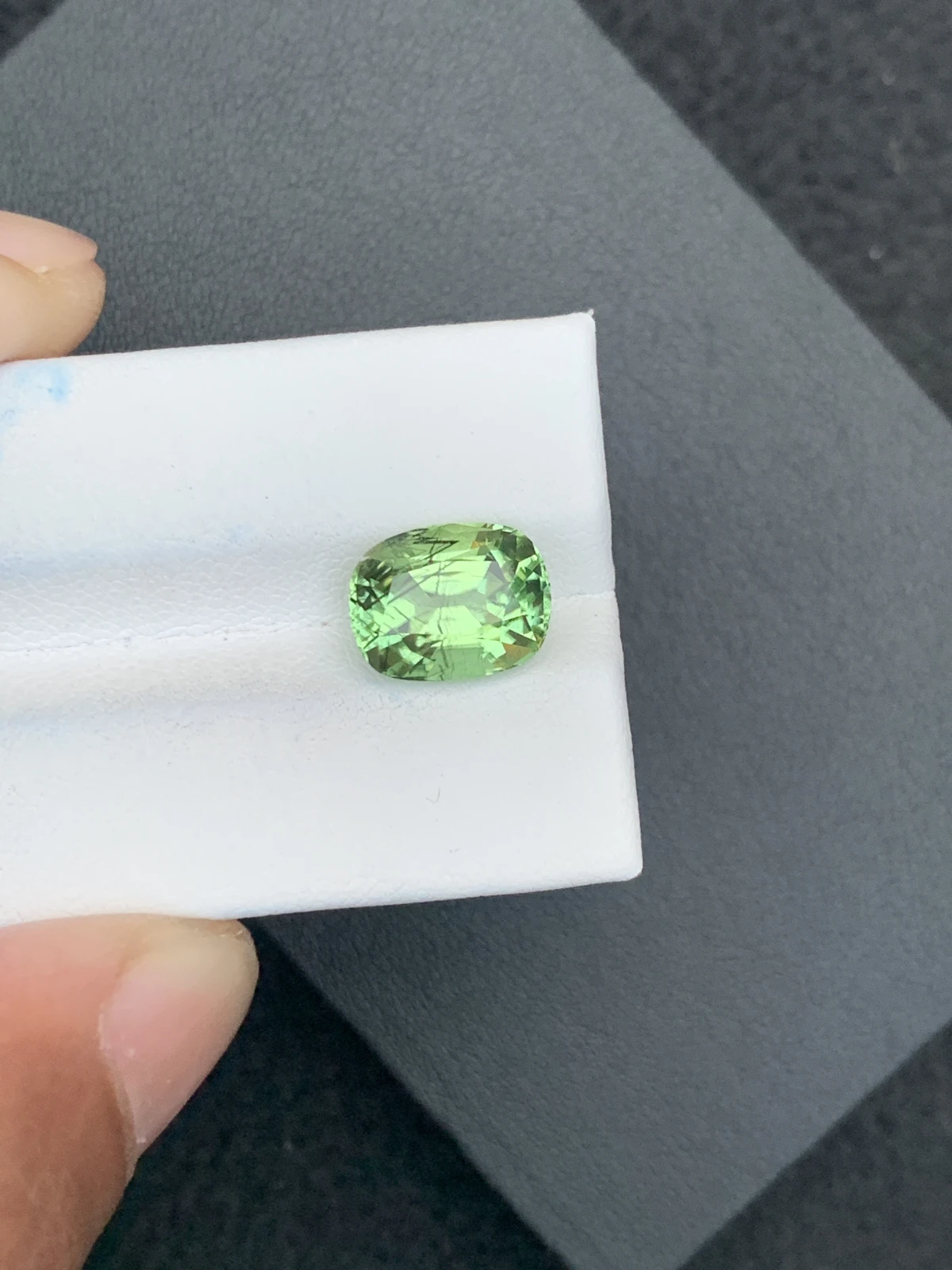 5.52 ct Natural Ludwigite Peridot Cushion Shape Loose Gemstone from Supat Valley Pakistan — view 6