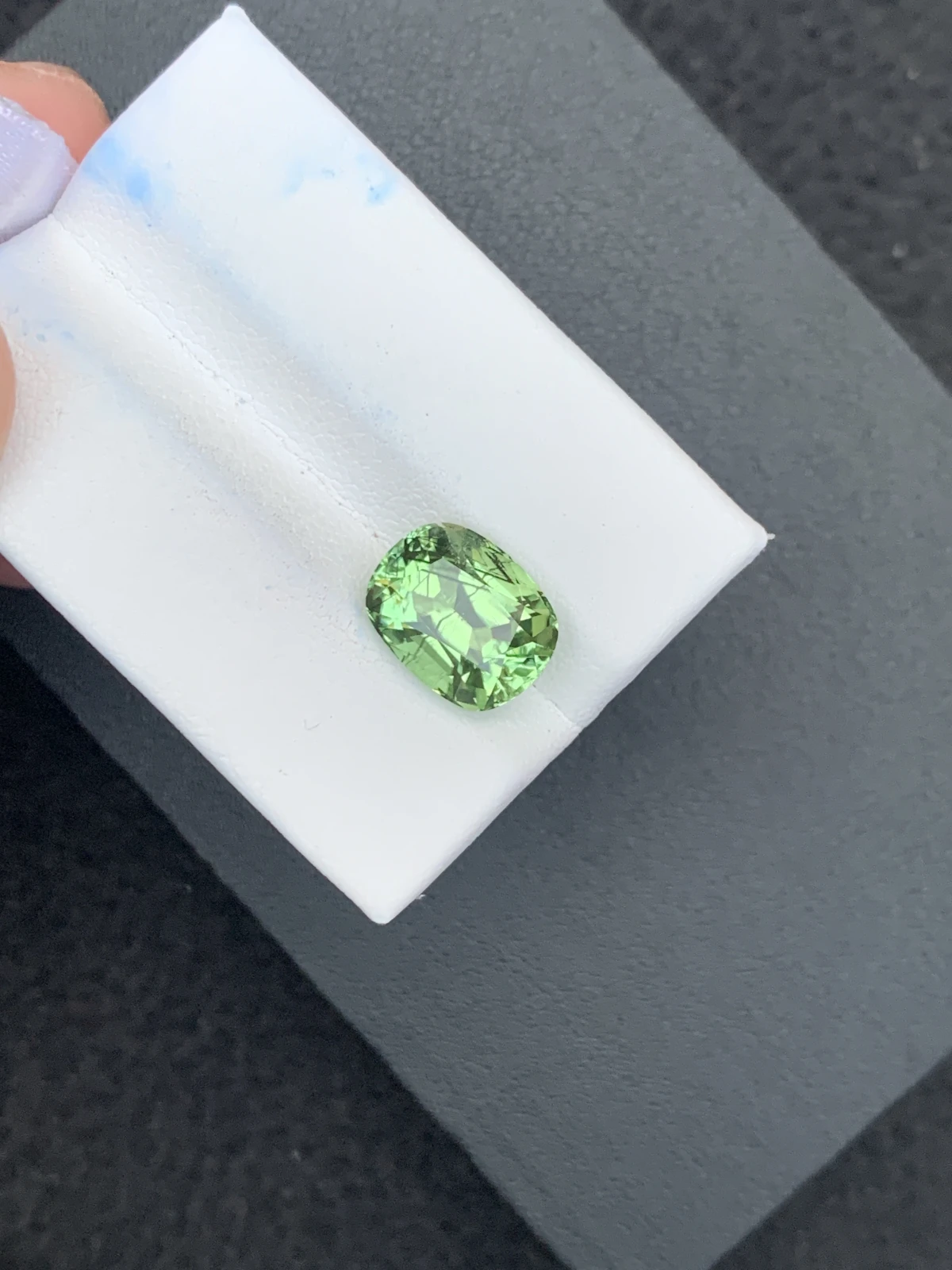 5.52 ct Natural Ludwigite Peridot Cushion Shape Loose Gemstone from Supat Valley Pakistan — view 8