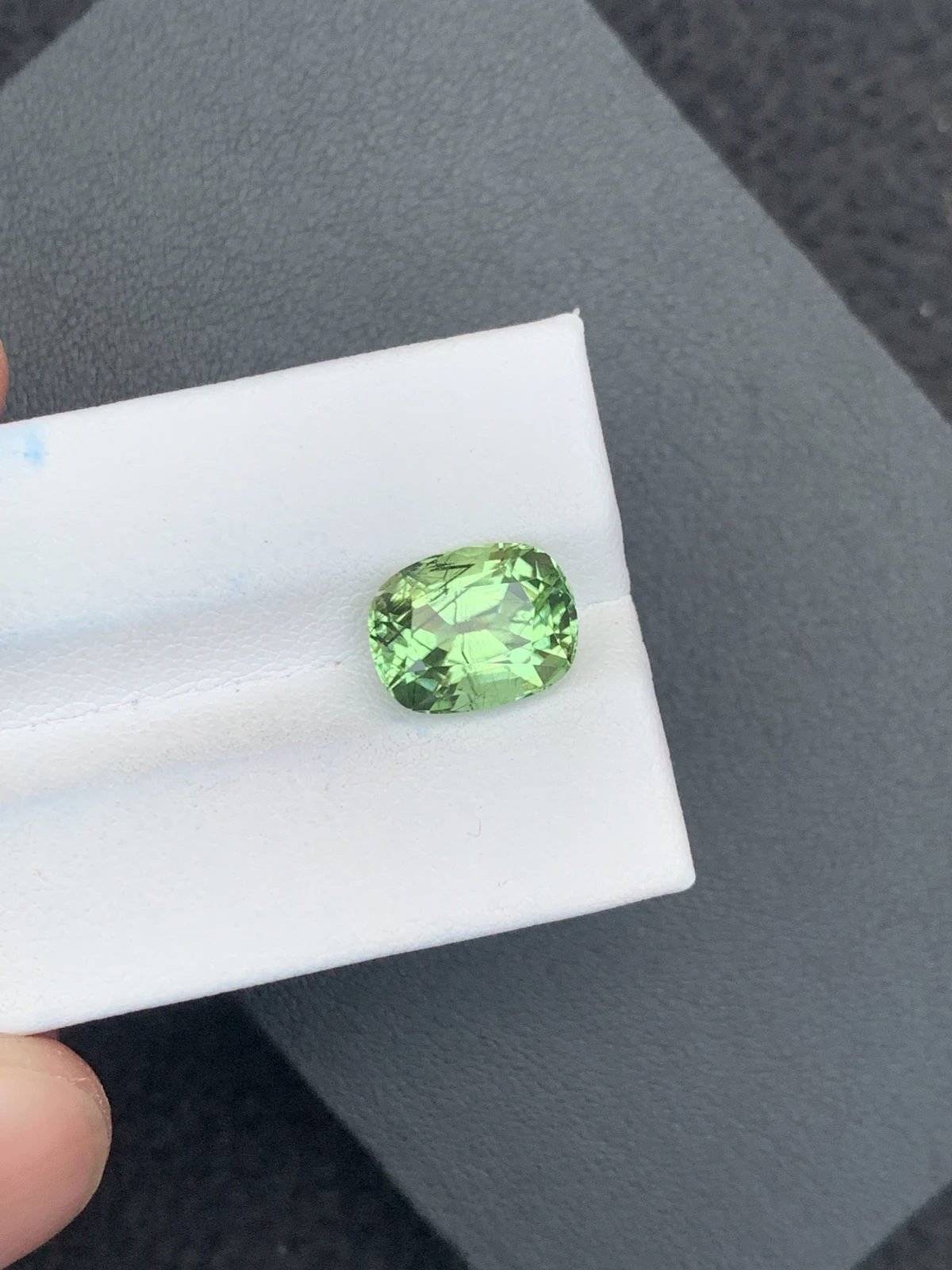 5.52 ct Natural Ludwigite Peridot Cushion Shape Loose Gemstone from Supat Valley Pakistan — view 9