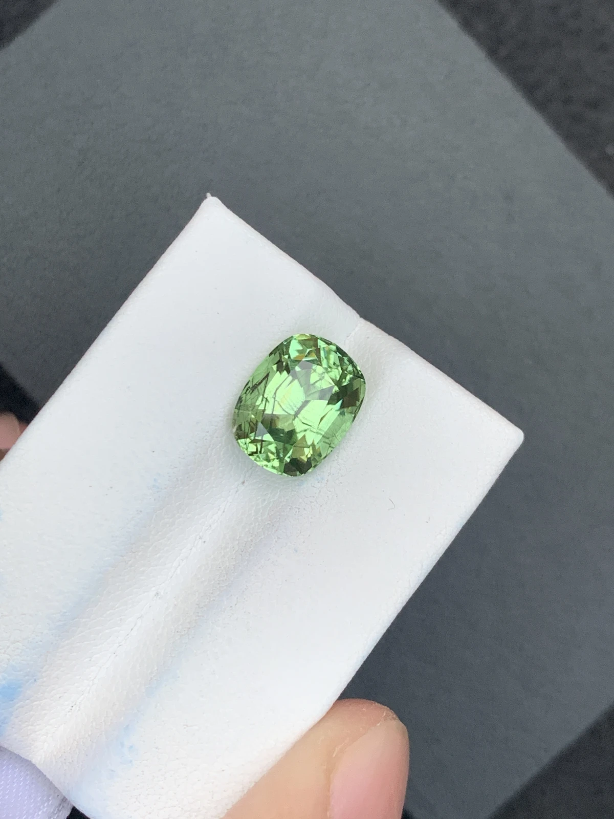 5.52 ct Natural Ludwigite Peridot Cushion Shape Loose Gemstone from Supat Valley Pakistan — view 1
