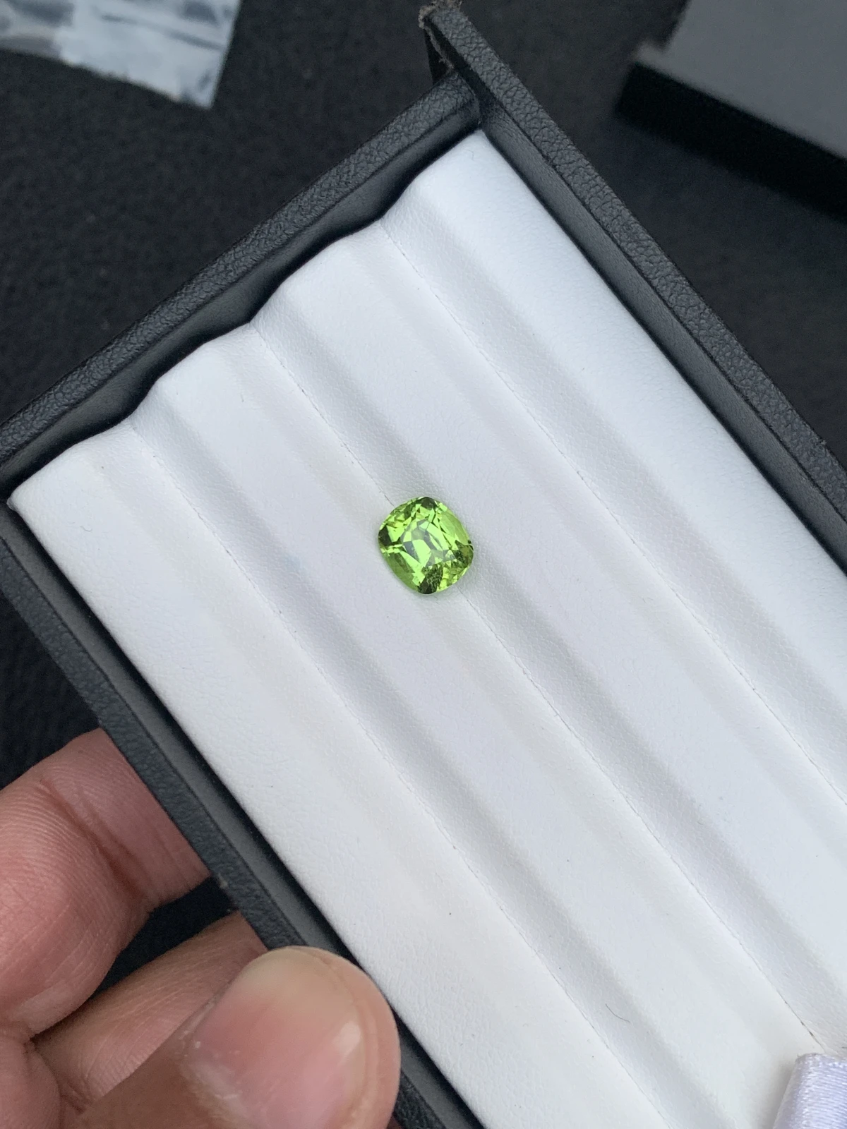 3.11 ct Natural Mint Green Peridot Cushion Shape Loose Gemstone from Supat Valley Pakistan — view 10