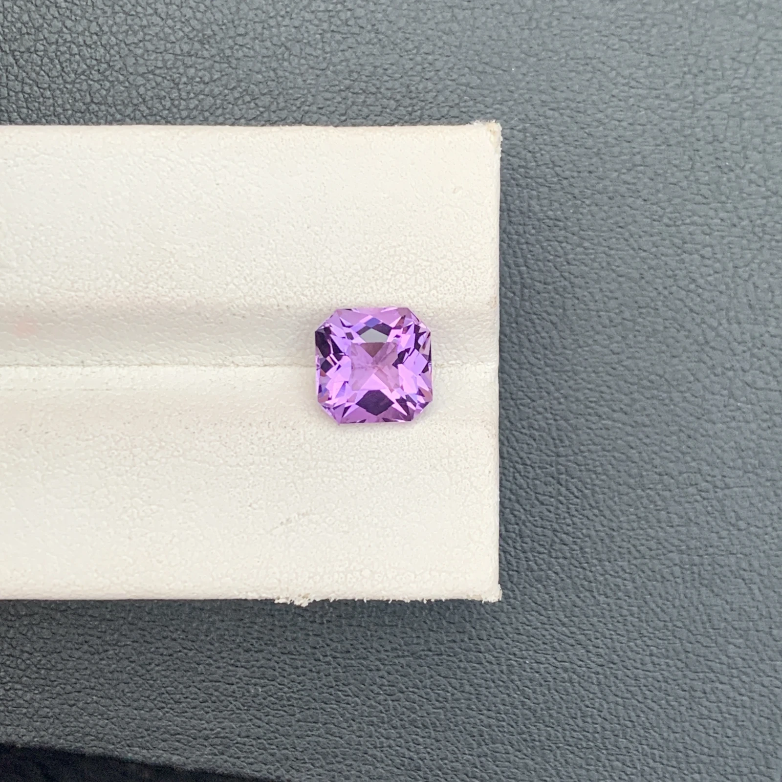 Natural Purple Amethyst 2.37 Carat Faceted Fancy Cut Octagon Shape Loose Gemstone — view 6