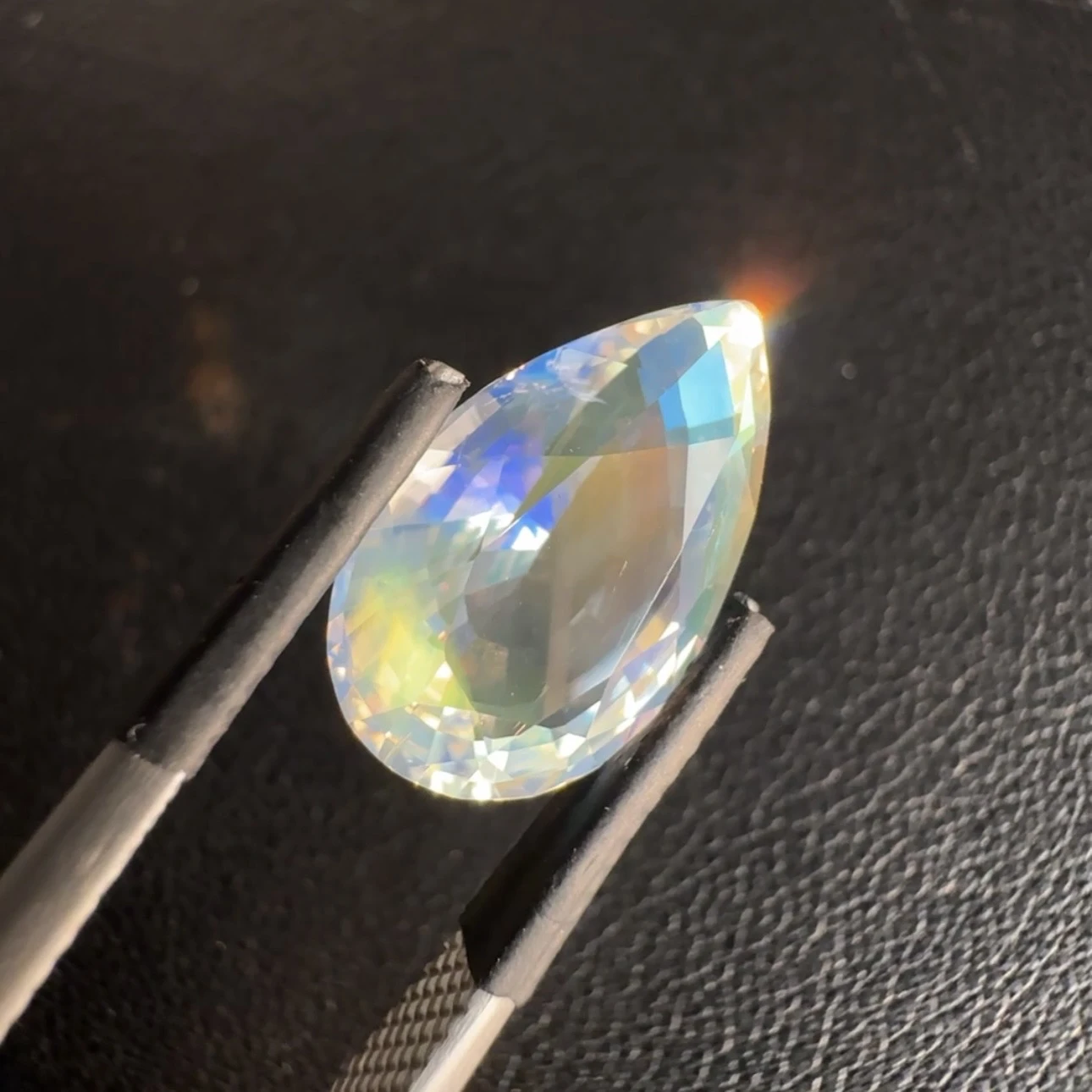 ICA GemLab Certified 5.16 ct Natural Rainbow Moonstone Pear Shape Loose Gemstone from Madagascar — view 4