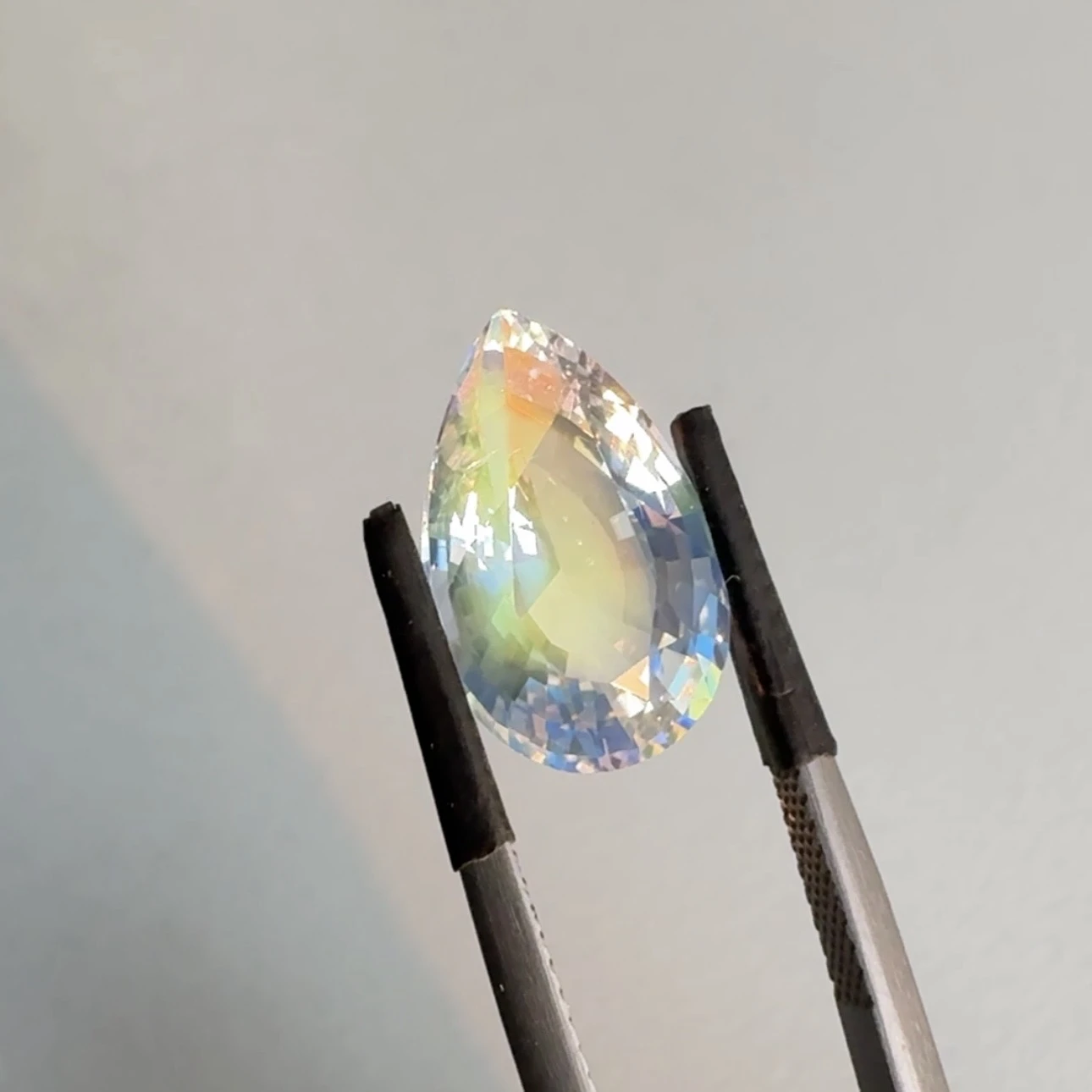 ICA GemLab Certified 5.16 ct Natural Rainbow Moonstone Pear Shape Loose Gemstone from Madagascar — view 12