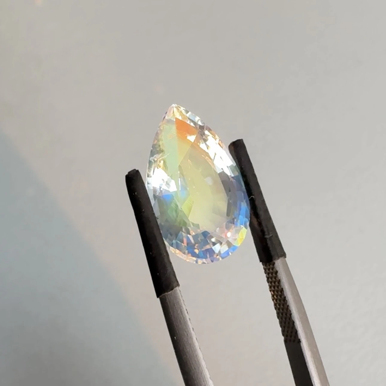 ICA GemLab Certified 5.16 ct Natural Rainbow Moonstone Pear Shape Loose Gemstone from Madagascar — view 13