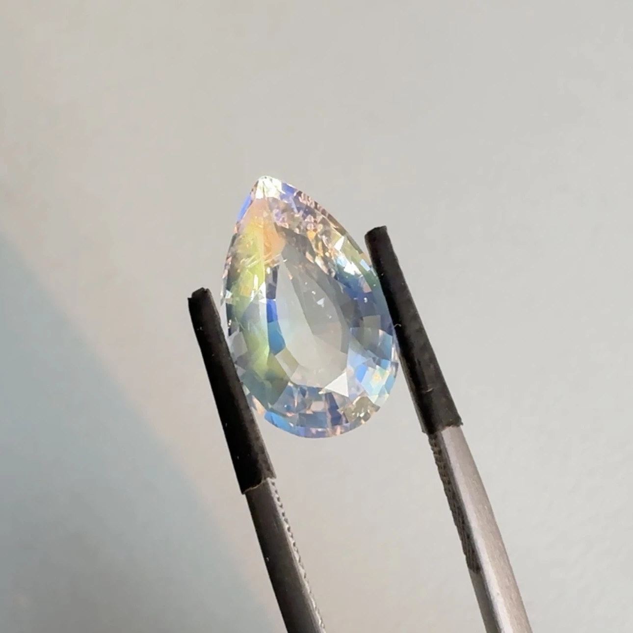 ICA GemLab Certified 5.16 ct Natural Rainbow Moonstone Pear Shape Loose Gemstone from Madagascar — view 14