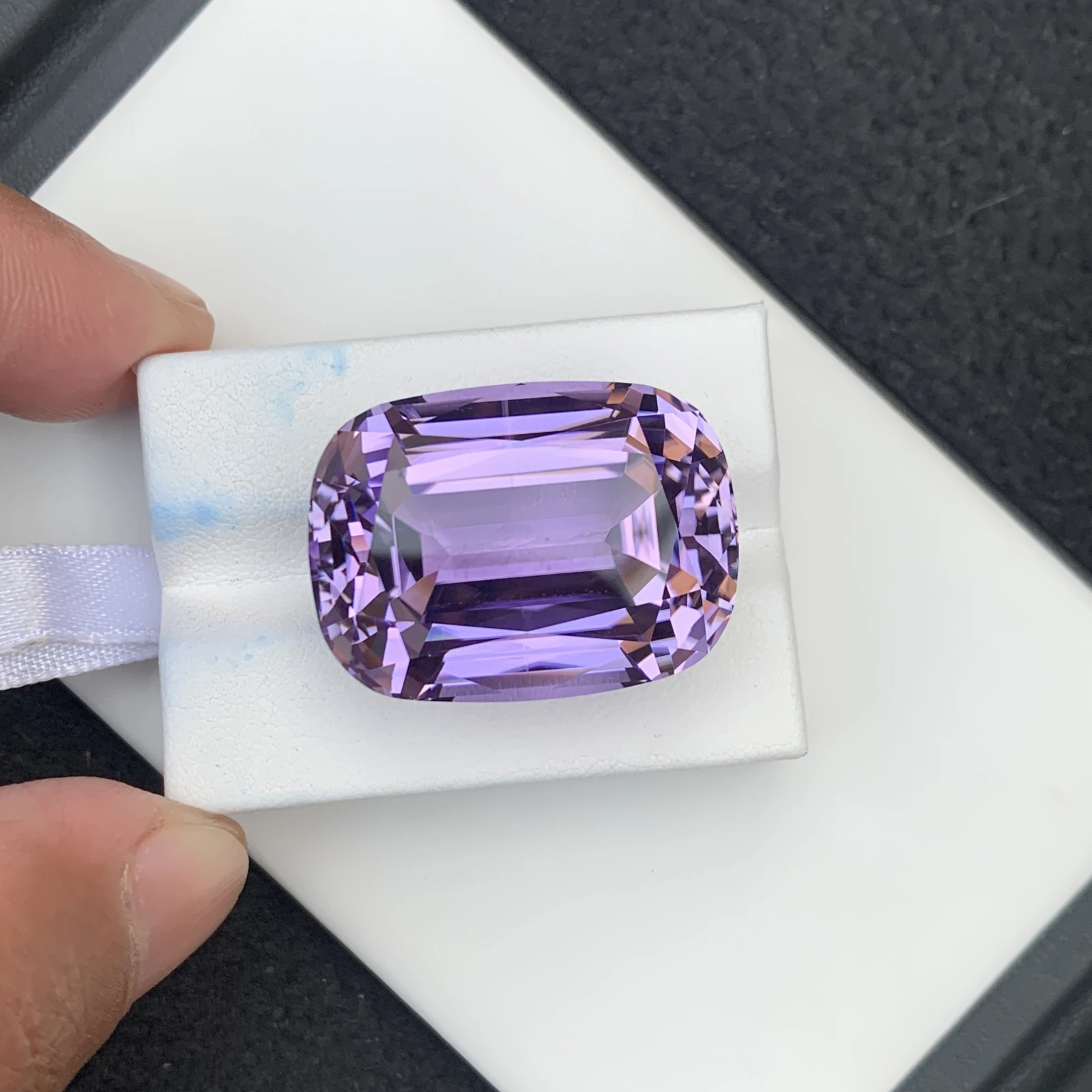 95.24 carat Unheated Natural Purple Kunizte Cushion Shape Loose Gemstone from Afghanisan — view 3