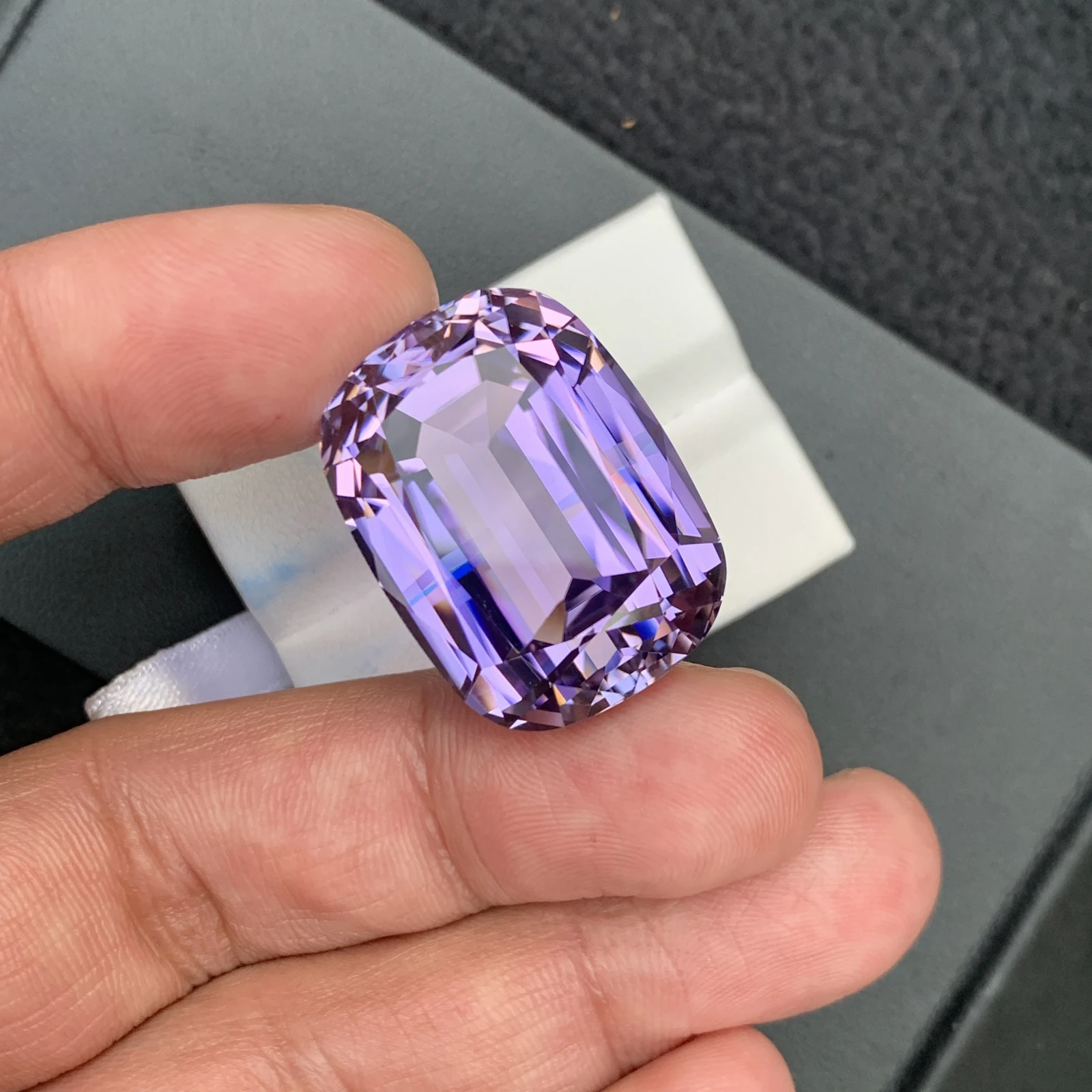 95.24 carat Unheated Natural Purple Kunizte Cushion Shape Loose Gemstone from Afghanisan — view 14