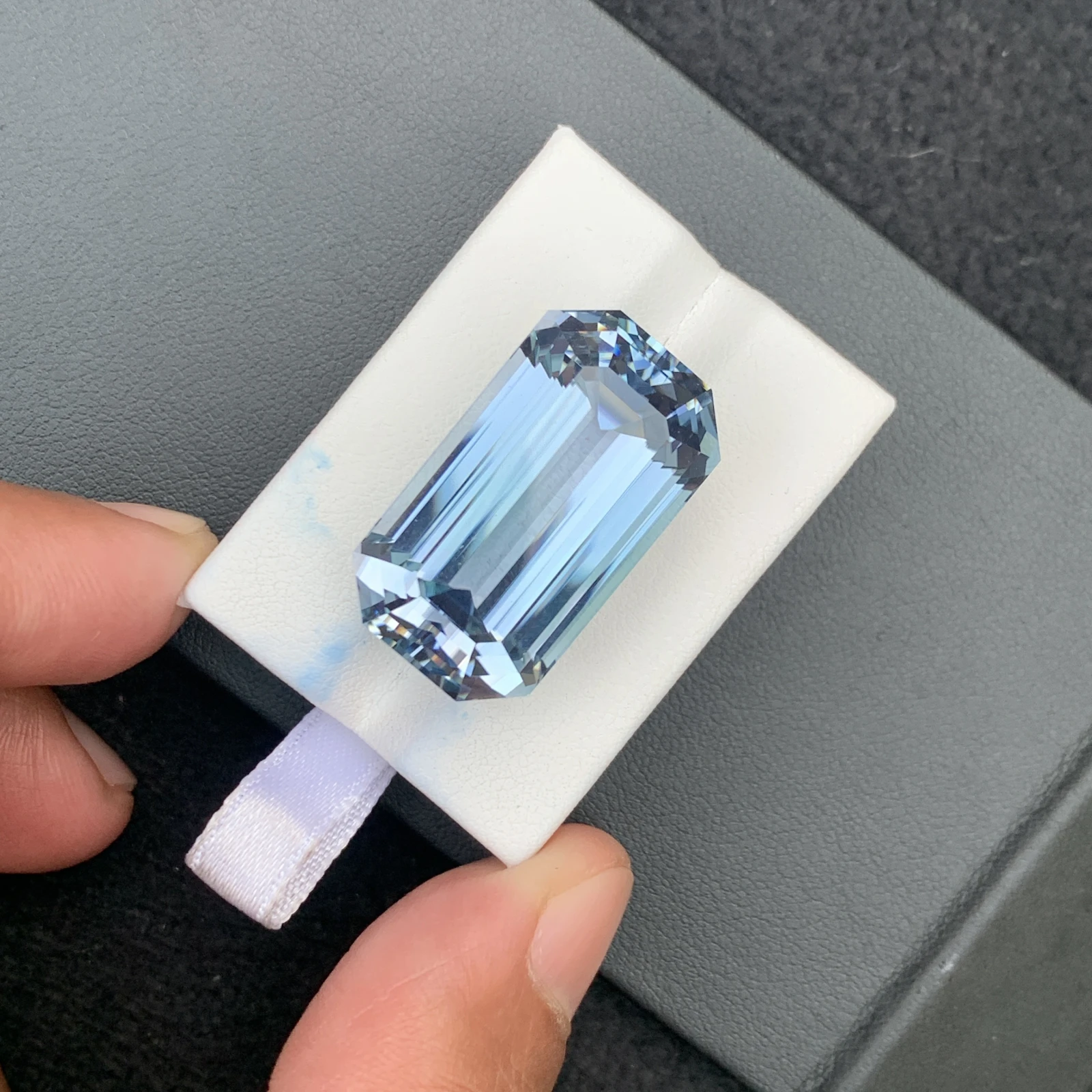 71.90 carat Unheated Natural Aqua Blue Kunzite Octagon Shape Loose Gemstone from Afghanistan — view 10