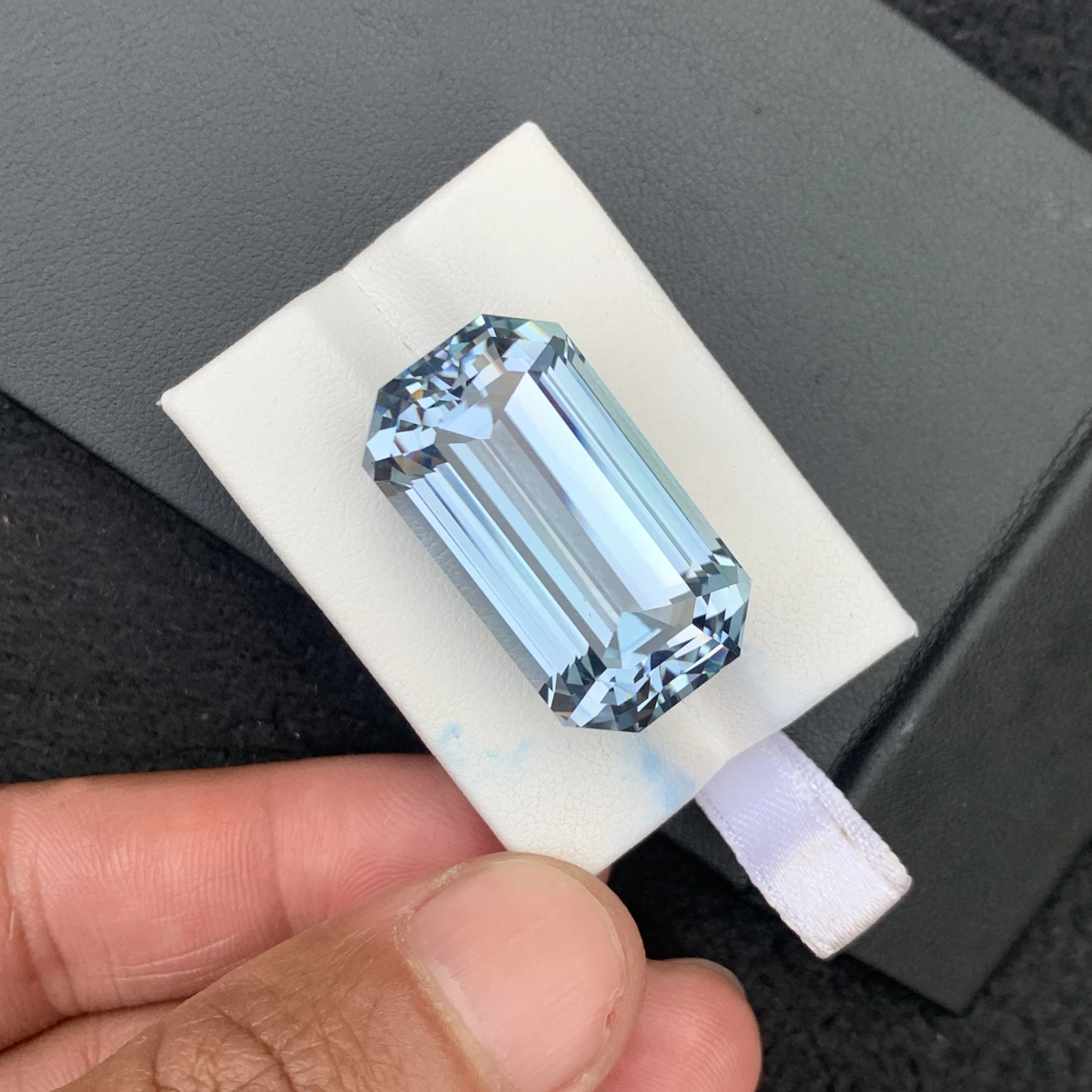 71.90 carat Unheated Natural Aqua Blue Kunzite Octagon Shape Loose Gemstone from Afghanistan — view 12