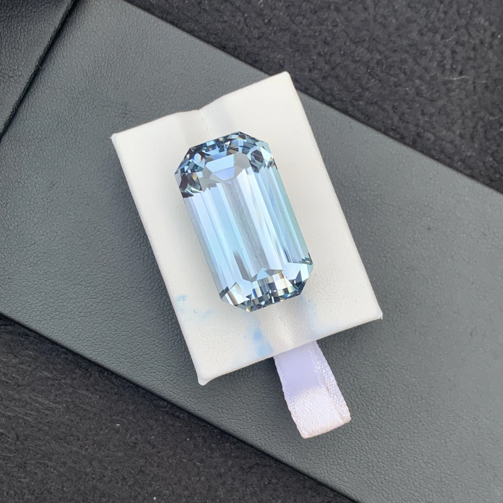 71.90 carat Unheated Natural Aqua Blue Kunzite Octagon Shape Loose Gemstone from Afghanistan — view 14