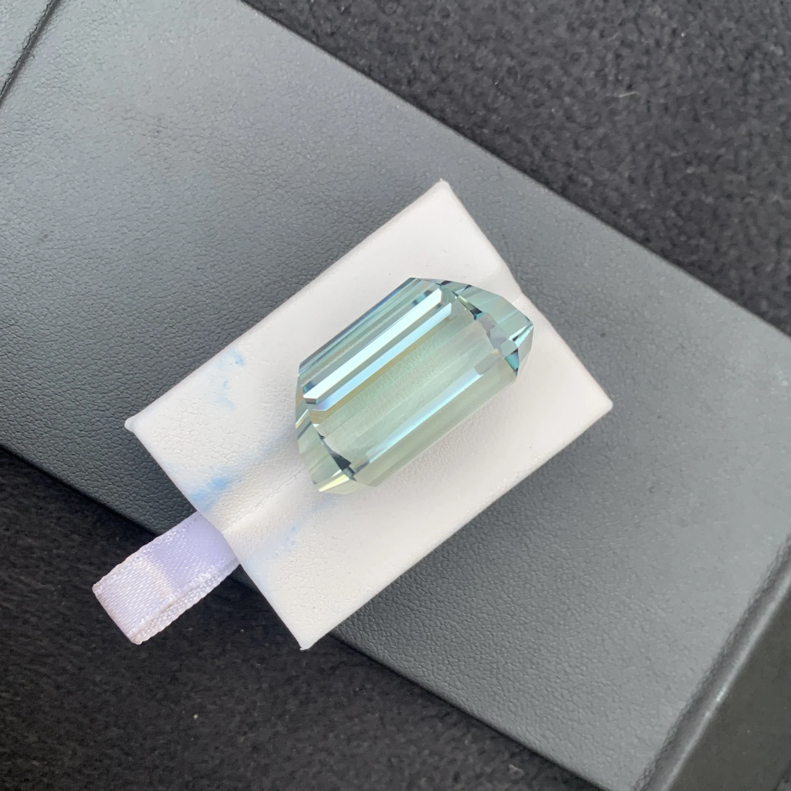 71.90 carat Unheated Natural Aqua Blue Kunzite Octagon Shape Loose Gemstone from Afghanistan — view 15