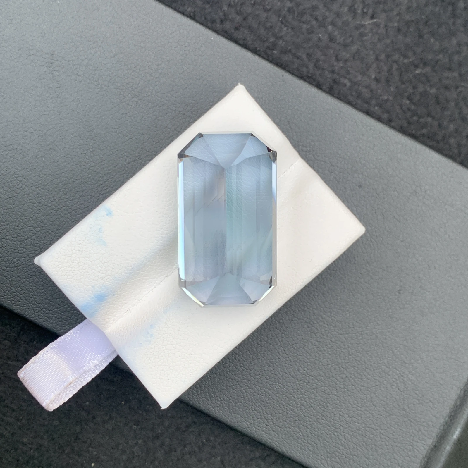 71.90 carat Unheated Natural Aqua Blue Kunzite Octagon Shape Loose Gemstone from Afghanistan — view 16