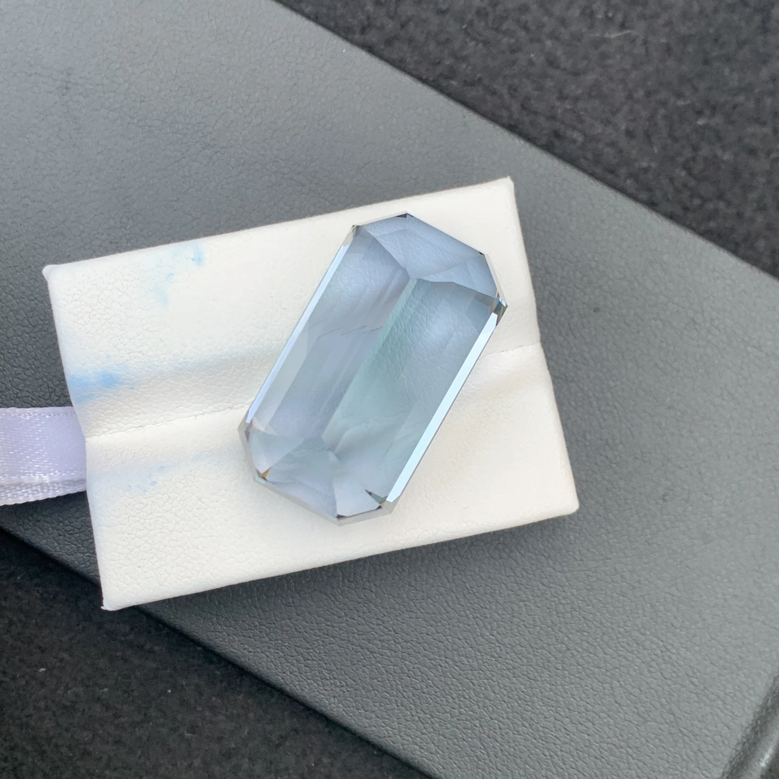 71.90 carat Unheated Natural Aqua Blue Kunzite Octagon Shape Loose Gemstone from Afghanistan — view 17