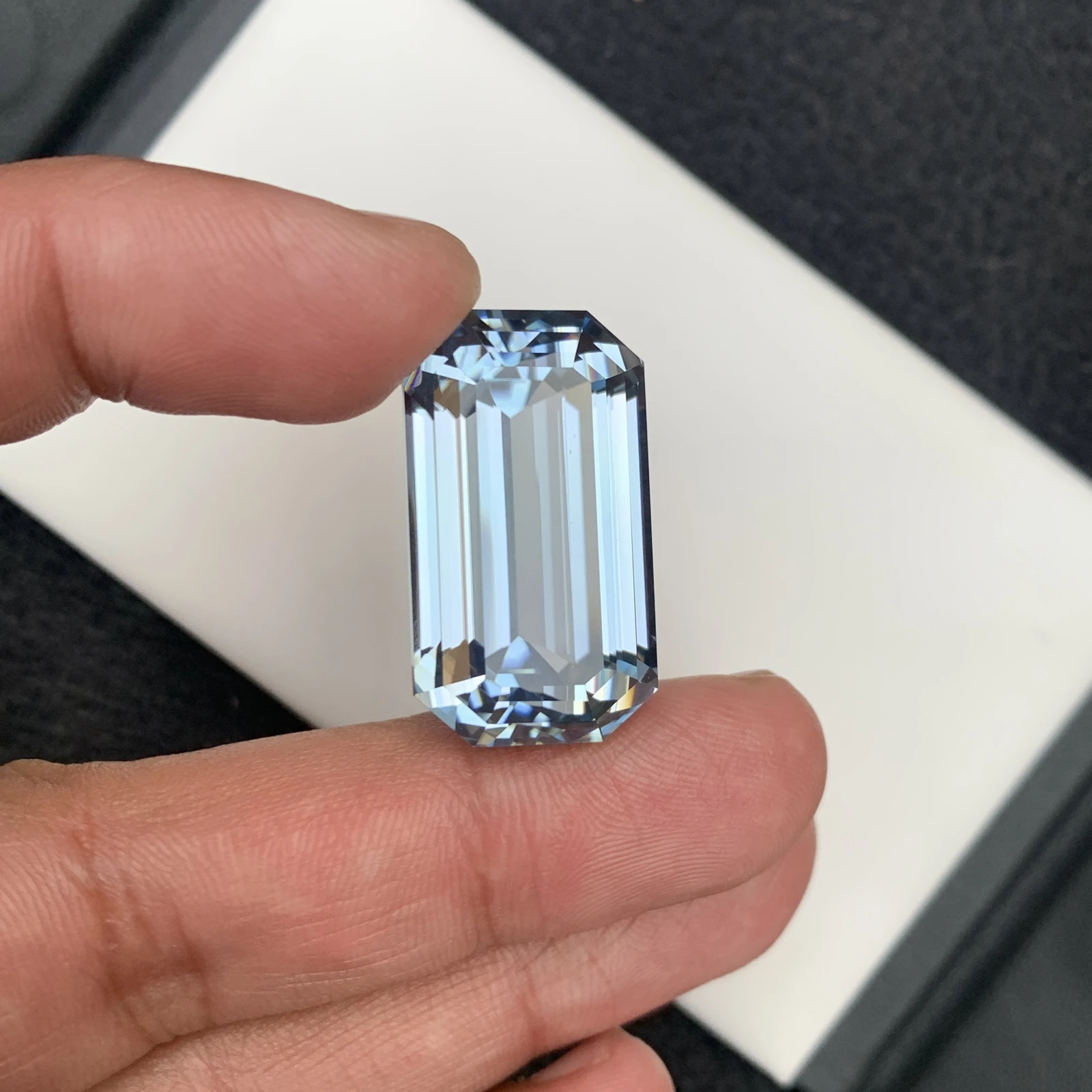 71.90 carat Unheated Natural Aqua Blue Kunzite Octagon Shape Loose Gemstone from Afghanistan — view 3