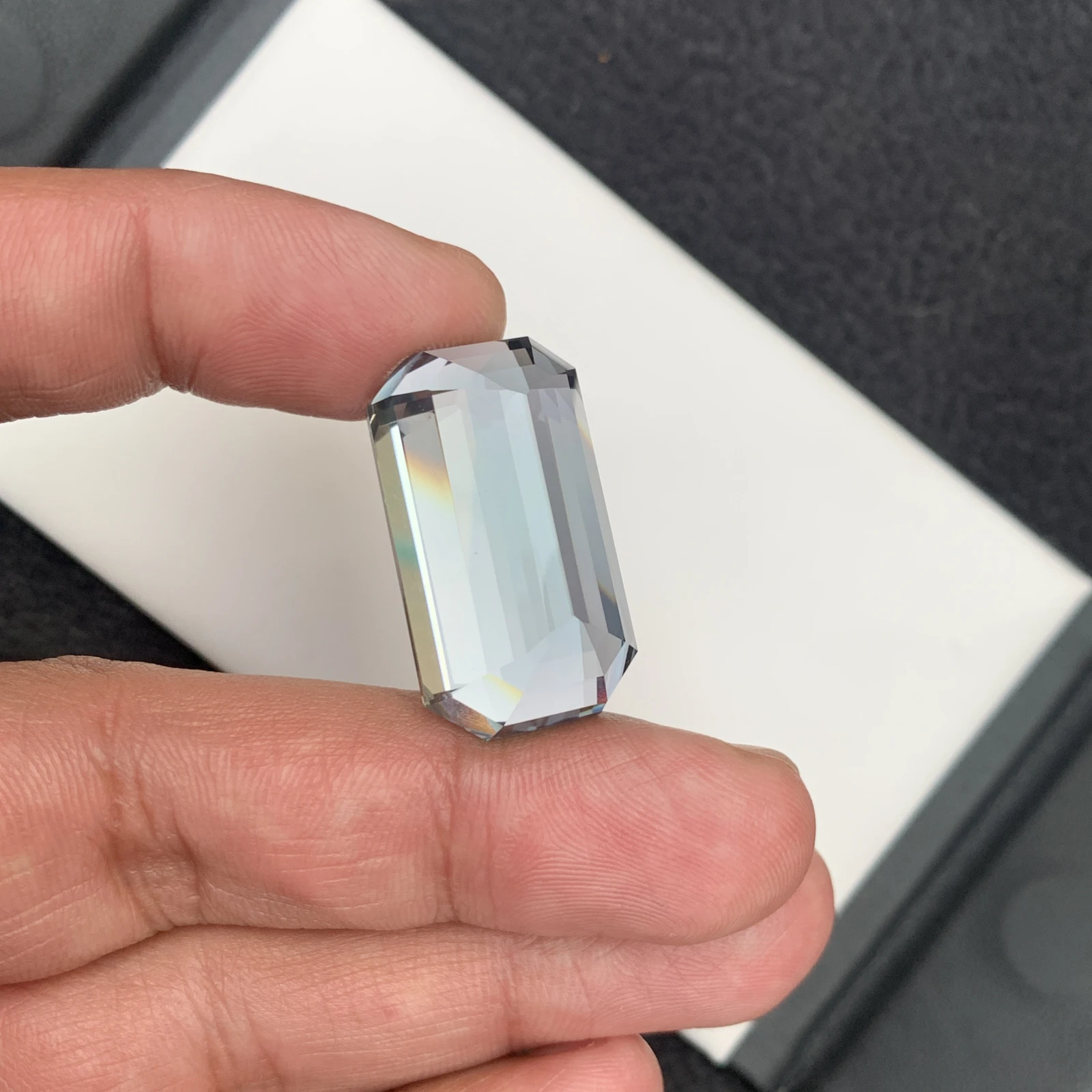 71.90 carat Unheated Natural Aqua Blue Kunzite Octagon Shape Loose Gemstone from Afghanistan — view 4