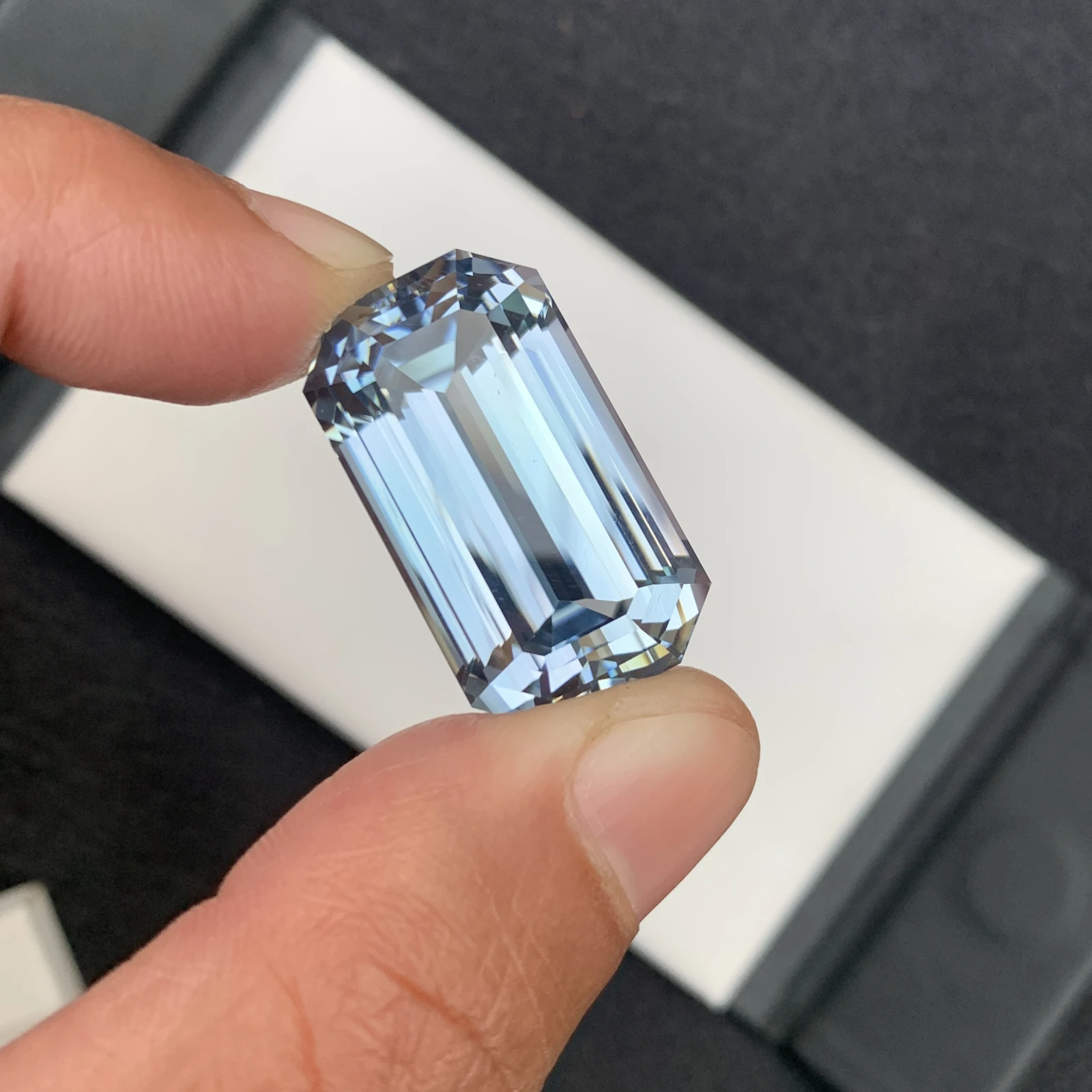 71.90 carat Unheated Natural Aqua Blue Kunzite Octagon Shape Loose Gemstone from Afghanistan — view 6