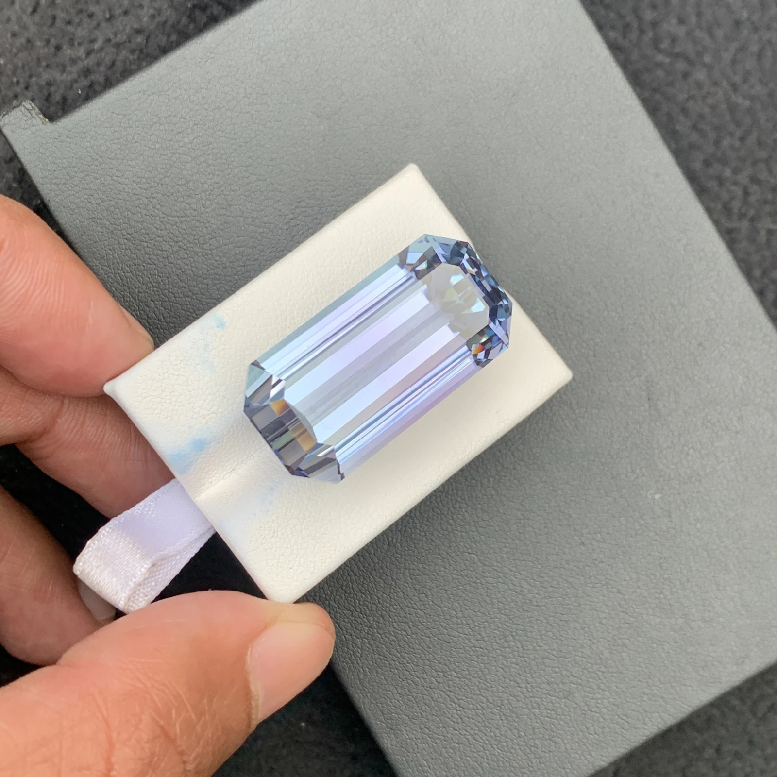 91.35 carat Unheated Natural Pinkish Aqua Blue Octagon Shape Loose Gemstone from Afghanistan — view 15