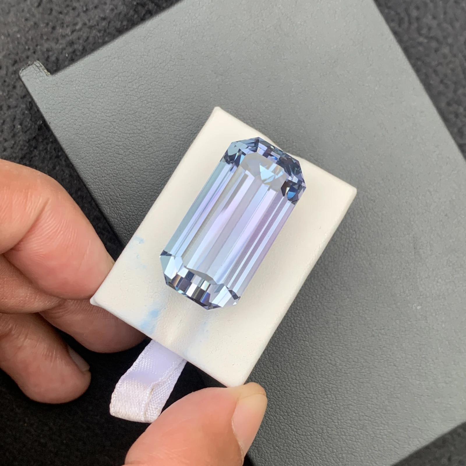 91.35 carat Unheated Natural Pinkish Aqua Blue Octagon Shape Loose Gemstone from Afghanistan — view 18