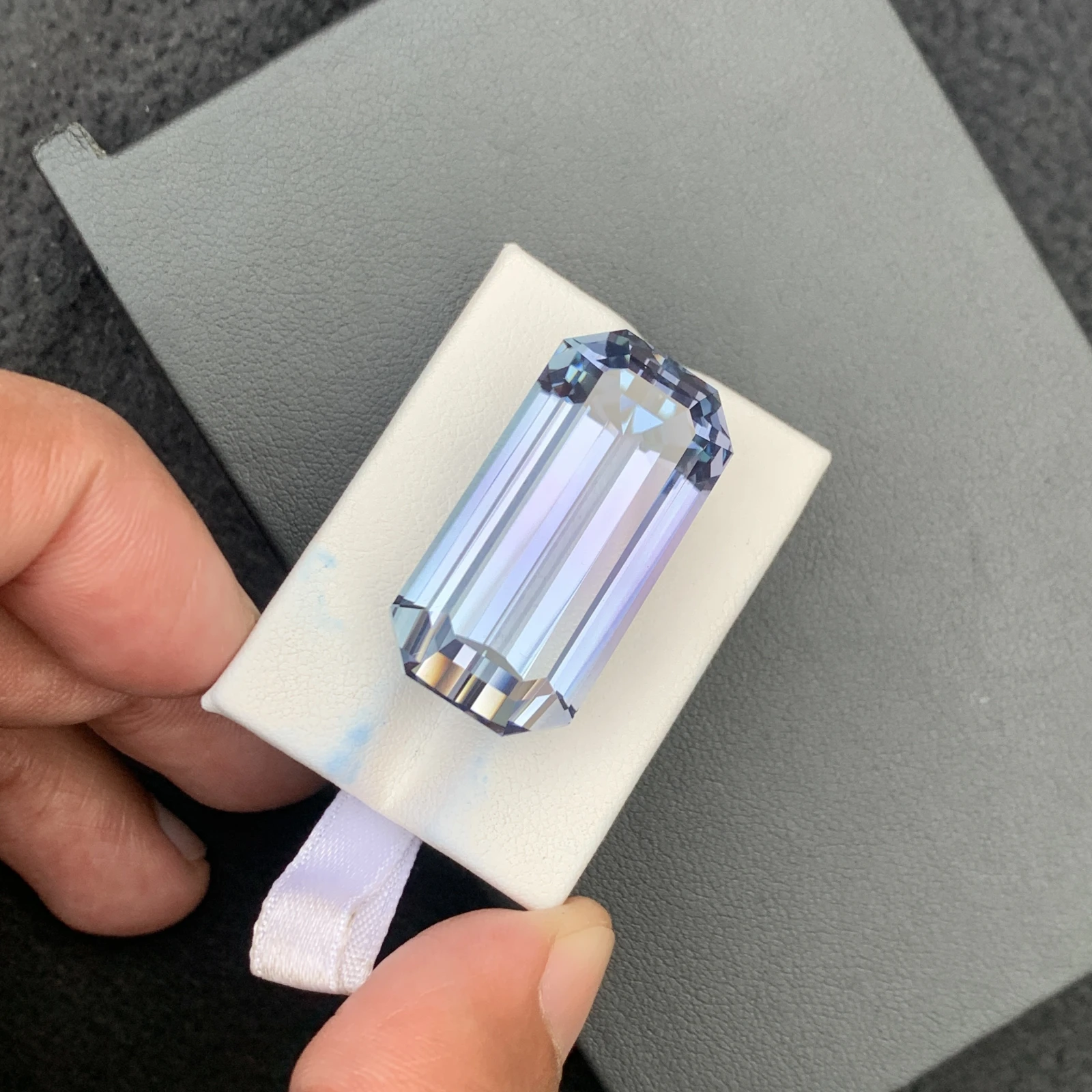 91.35 carat Unheated Natural Pinkish Aqua Blue Octagon Shape Loose Gemstone from Afghanistan — view 19