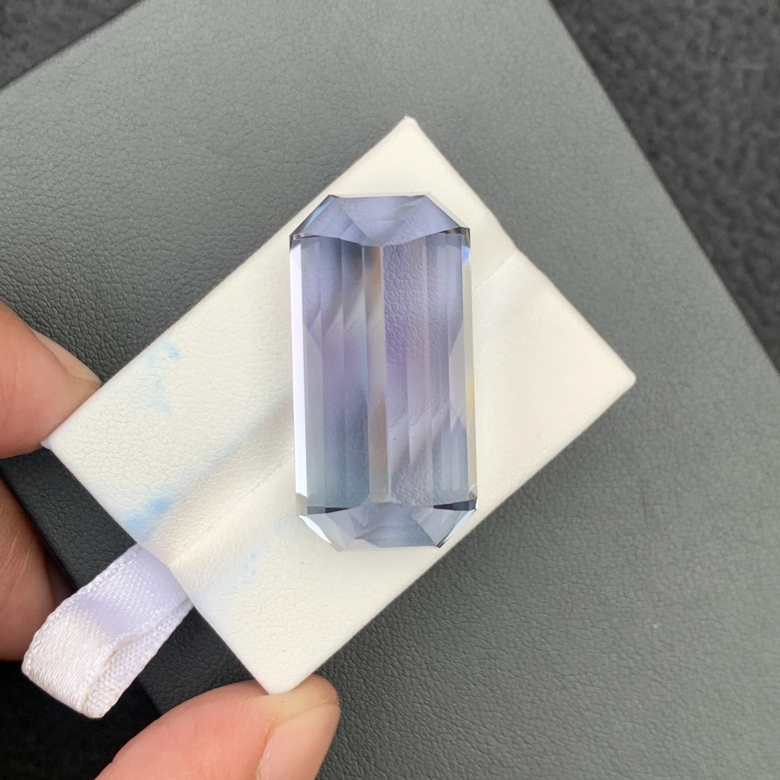 91.35 carat Unheated Natural Pinkish Aqua Blue Octagon Shape Loose Gemstone from Afghanistan — view 5