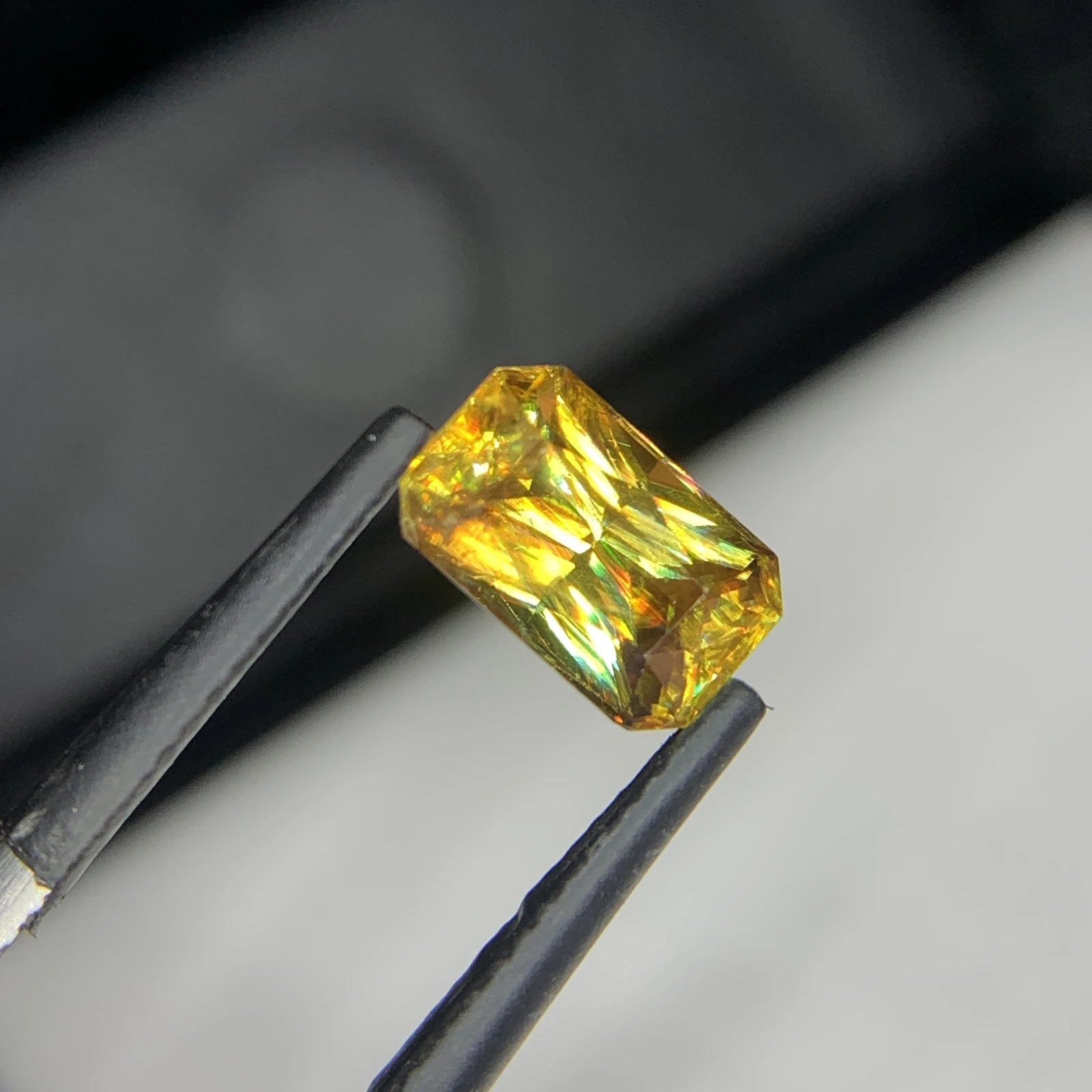 2.11 carat Natural Brown Sphene Octagon Shape Faceted Loose Gemstone — view 1