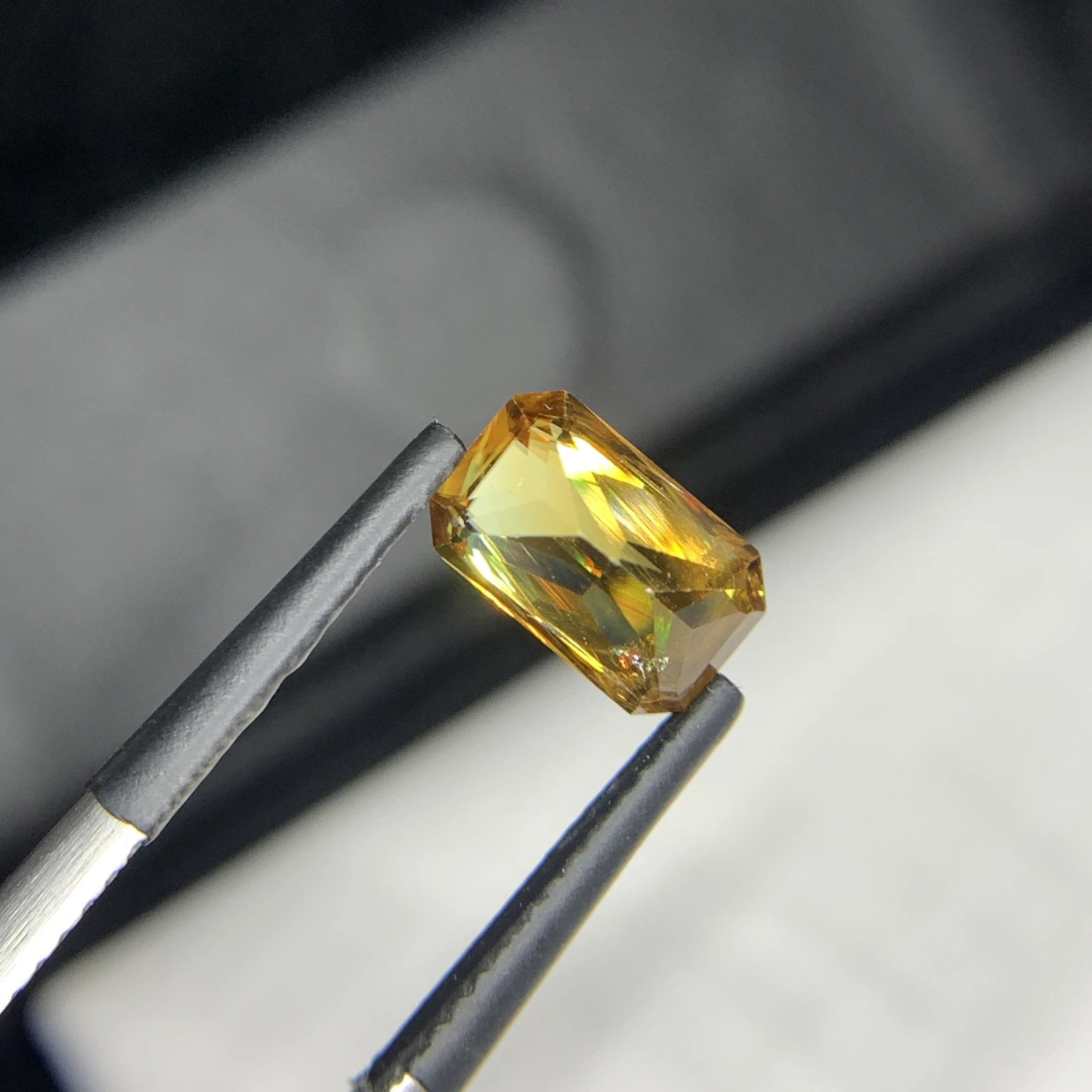 2.11 carat Natural Brown Sphene Octagon Shape Faceted Loose Gemstone — view 6