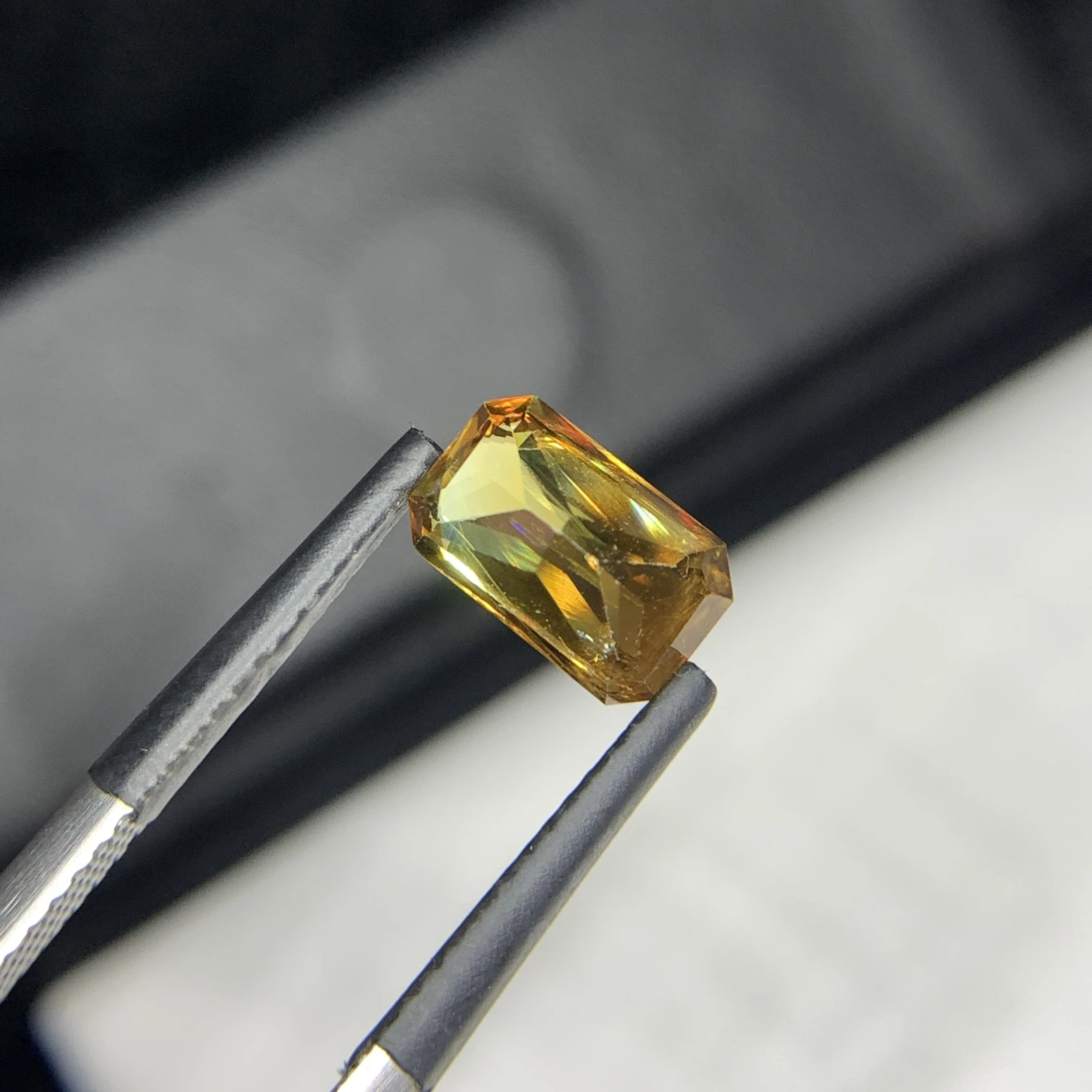 2.11 carat Natural Brown Sphene Octagon Shape Faceted Loose Gemstone — view 7