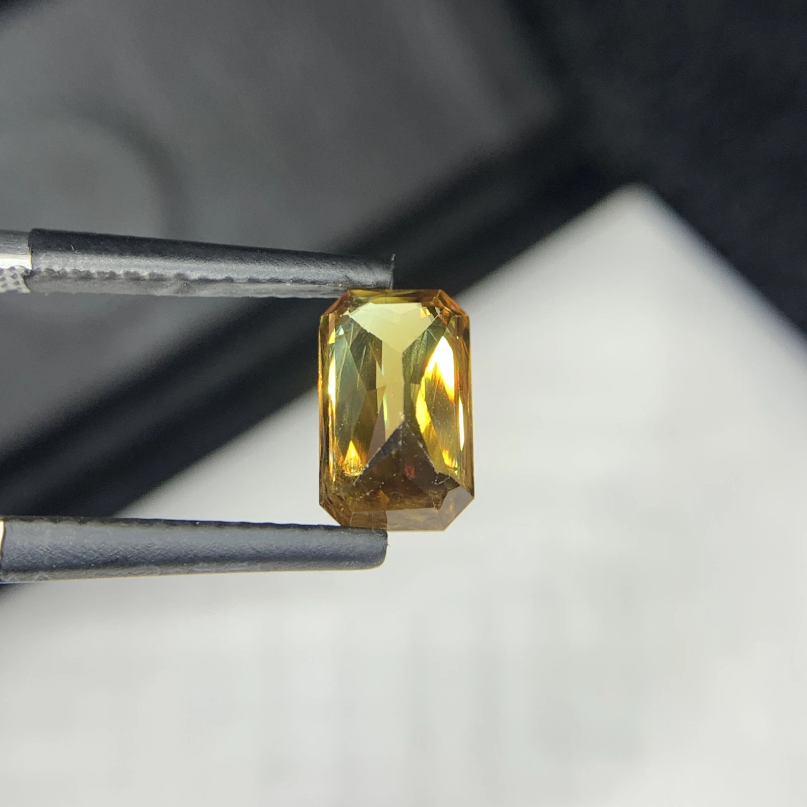 2.11 carat Natural Brown Sphene Octagon Shape Faceted Loose Gemstone — view 10