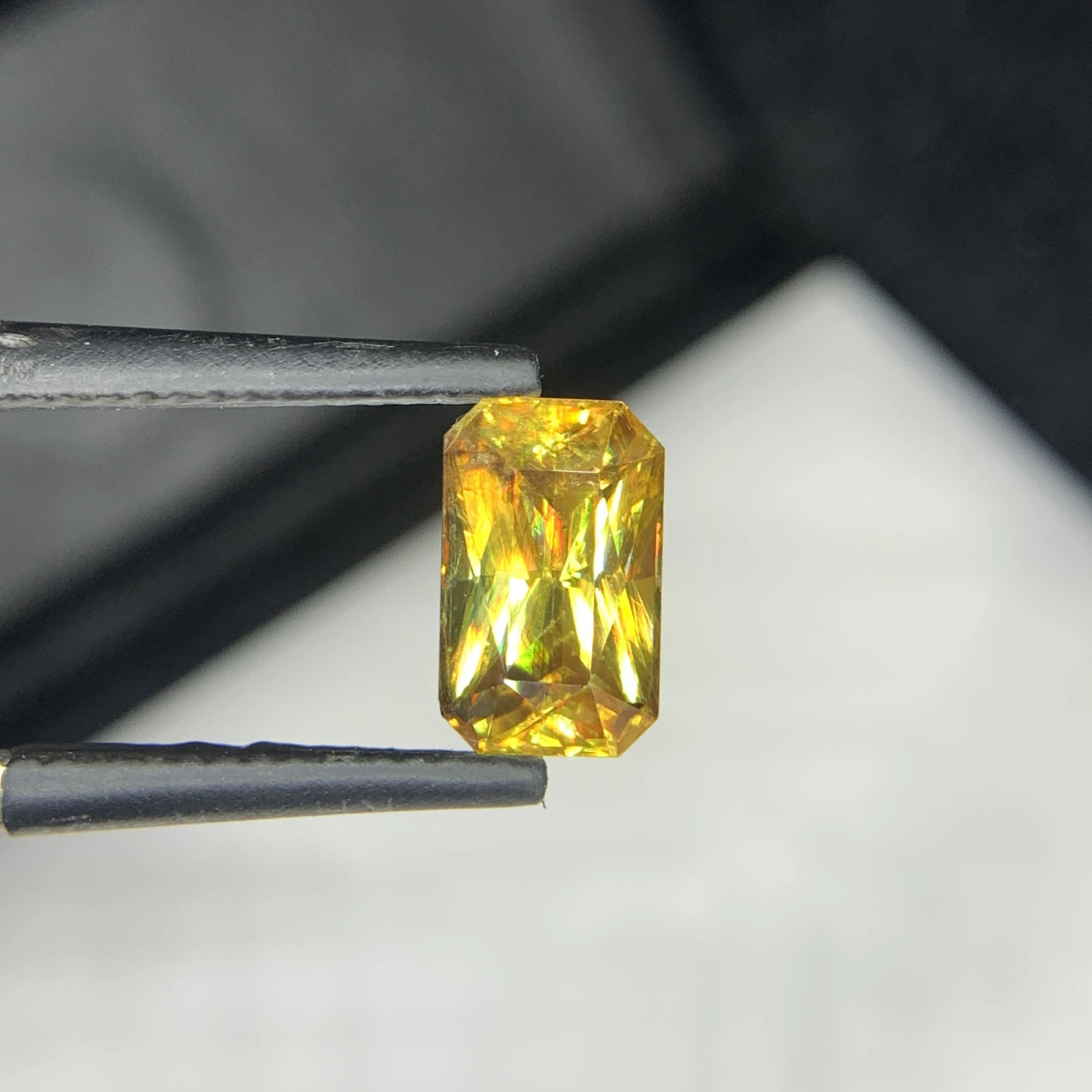2.11 carat Natural Brown Sphene Octagon Shape Faceted Loose Gemstone — view 9