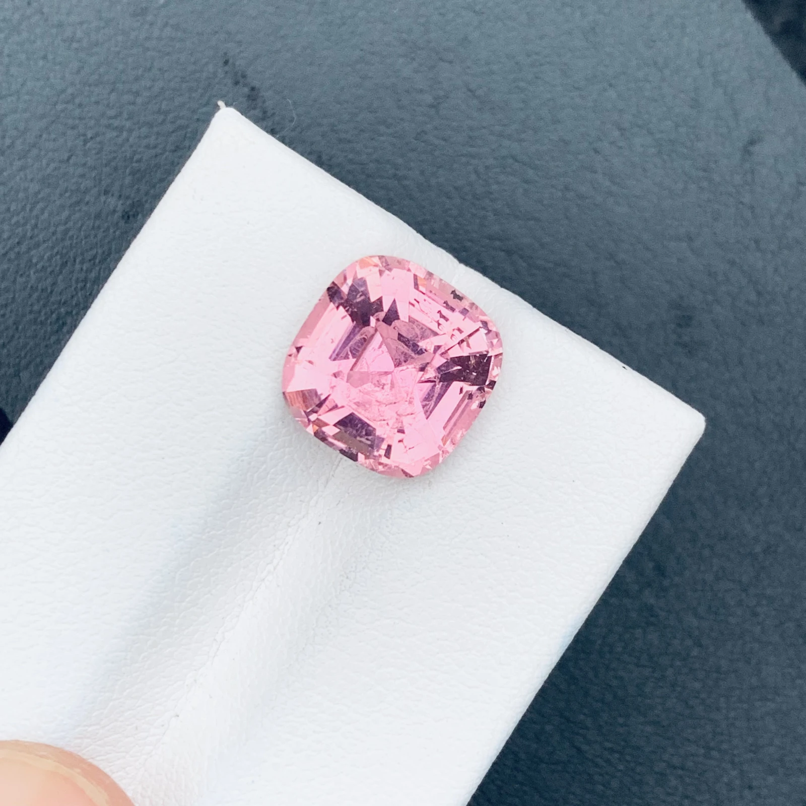 Natural Tourmaline 6.23 Carat, Pink Color Faceted Cushion Loose Gemstone, Fine Jewelry Making — view 2