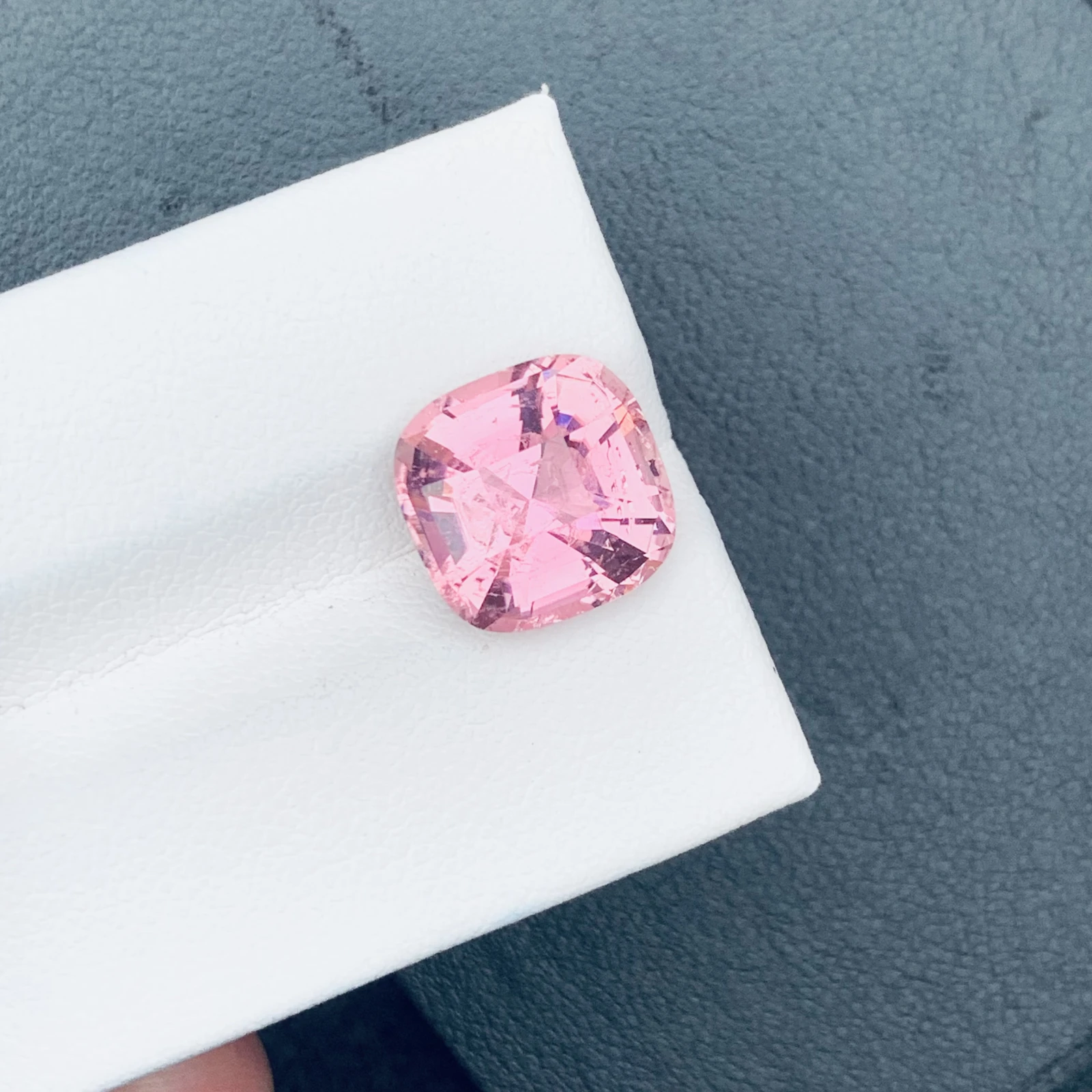 Natural Tourmaline 6.23 Carat, Pink Color Faceted Cushion Loose Gemstone, Fine Jewelry Making — view 5