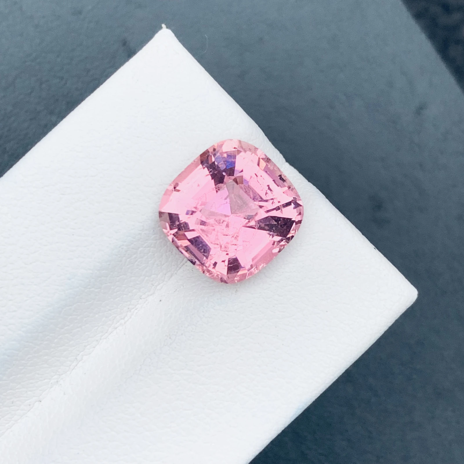 Natural Tourmaline 6.23 Carat, Pink Color Faceted Cushion Loose Gemstone, Fine Jewelry Making — view 7