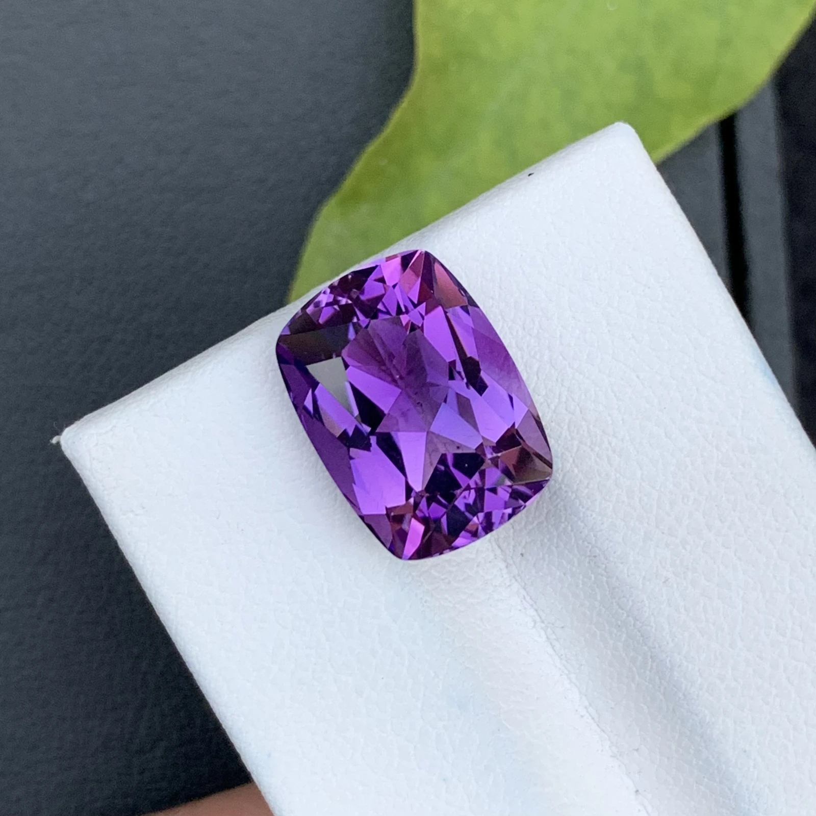 Natural Purple Amethyst Gemstone 9.24 Carat, Cushion Cut For Jewelry Making — view 2