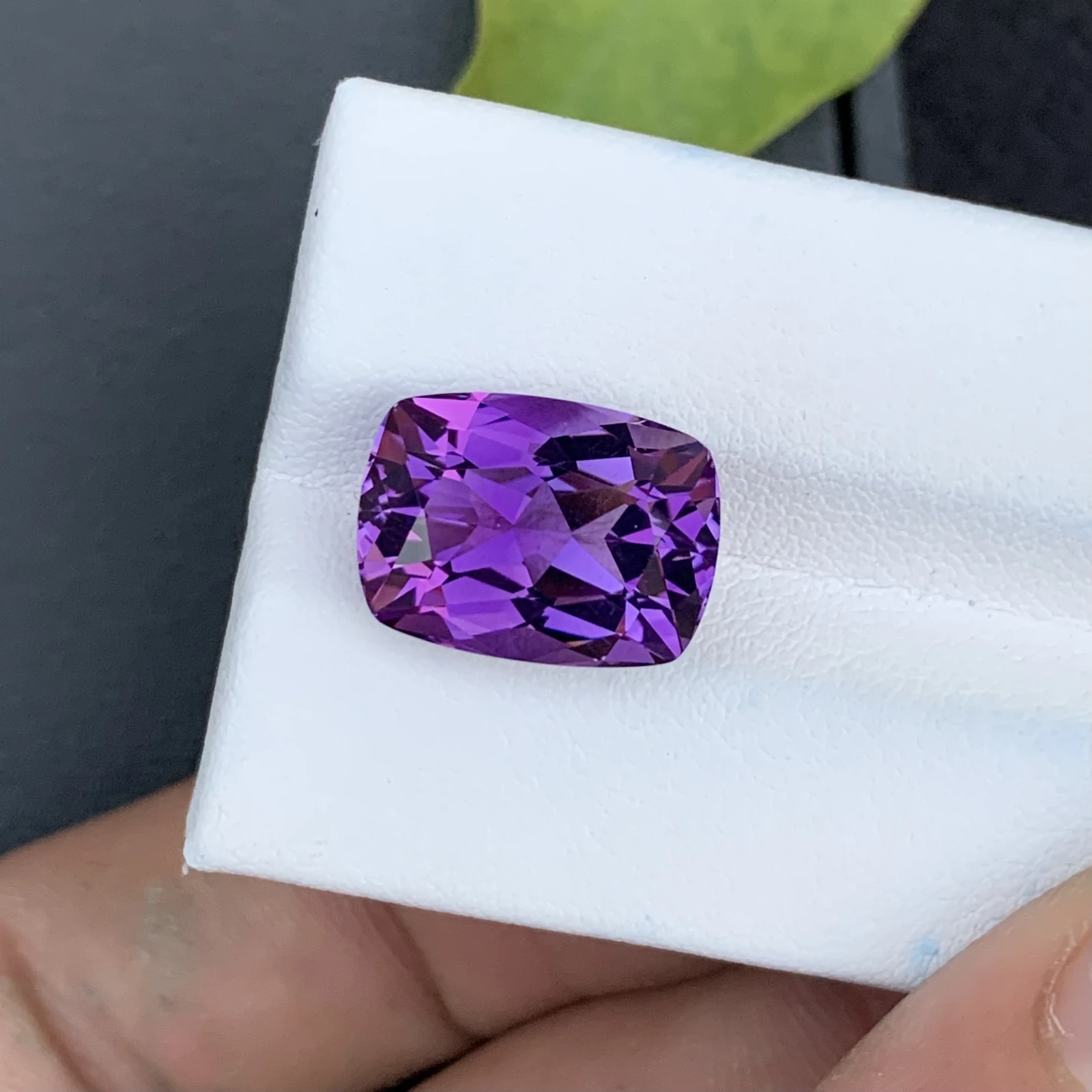 Natural Purple Amethyst Gemstone 9.24 Carat, Cushion Cut For Jewelry Making — view 4