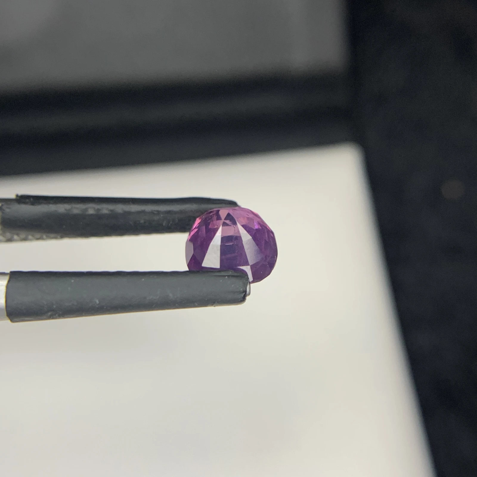 Natural Kashmir Sapphire Gemstone 1.34 ct | Pinkish Purple Cushion Cut Loose Stone — view 5