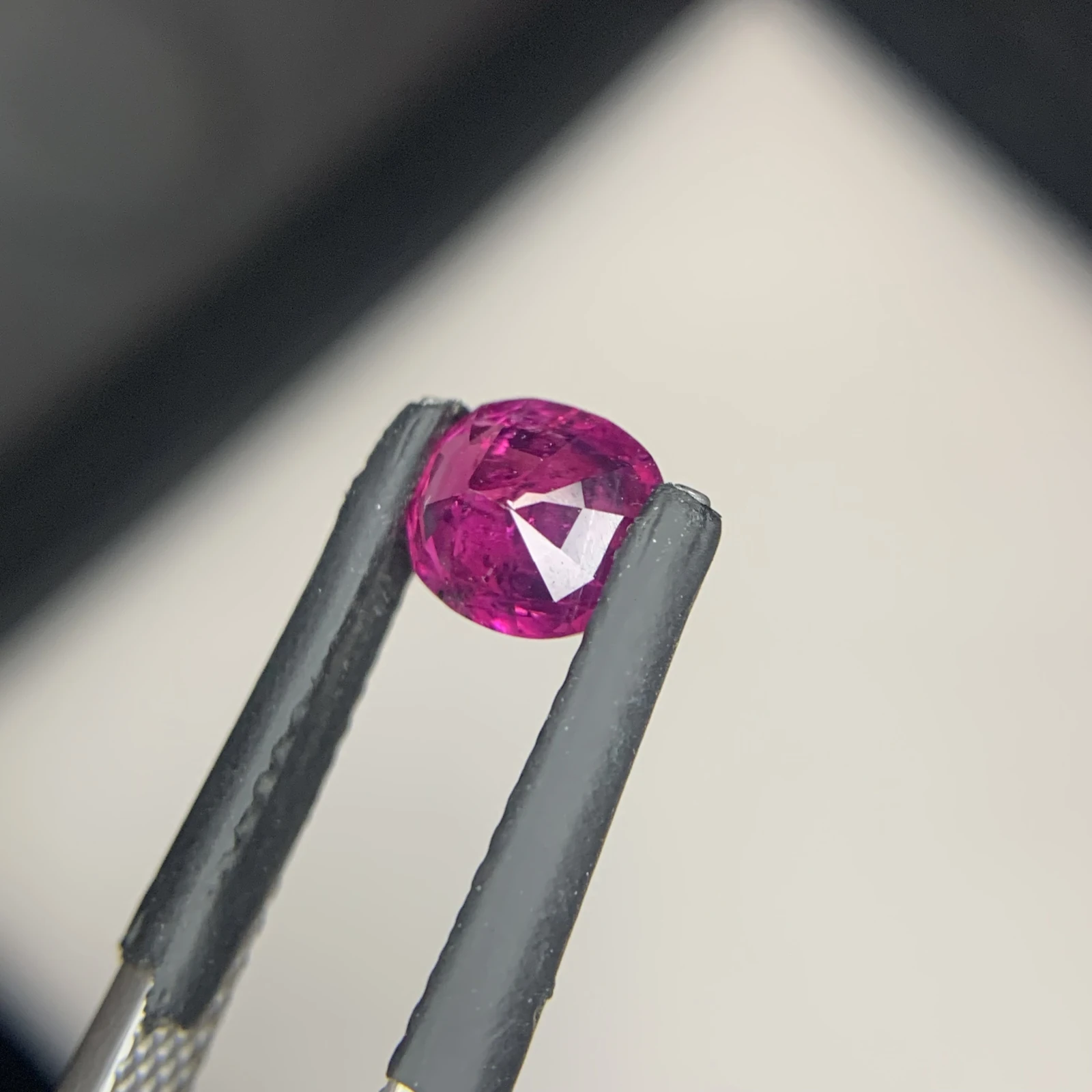 Natural Kashmir Ruby Gemstone 0.98 ct | Cushion Cut Pinkish Red Loose Stone for Jewelry — view 6