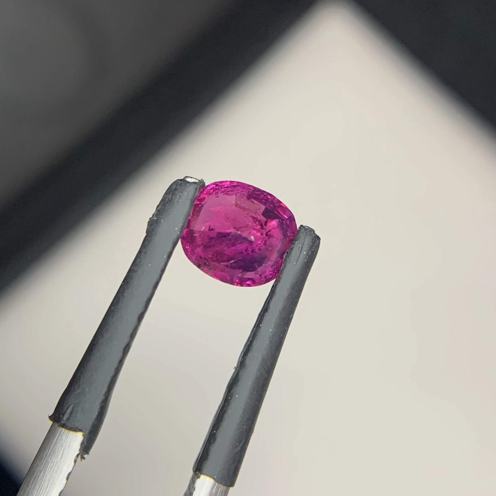 Natural Kashmir Ruby Gemstone 0.98 ct | Cushion Cut Pinkish Red Loose Stone for Jewelry — view 7