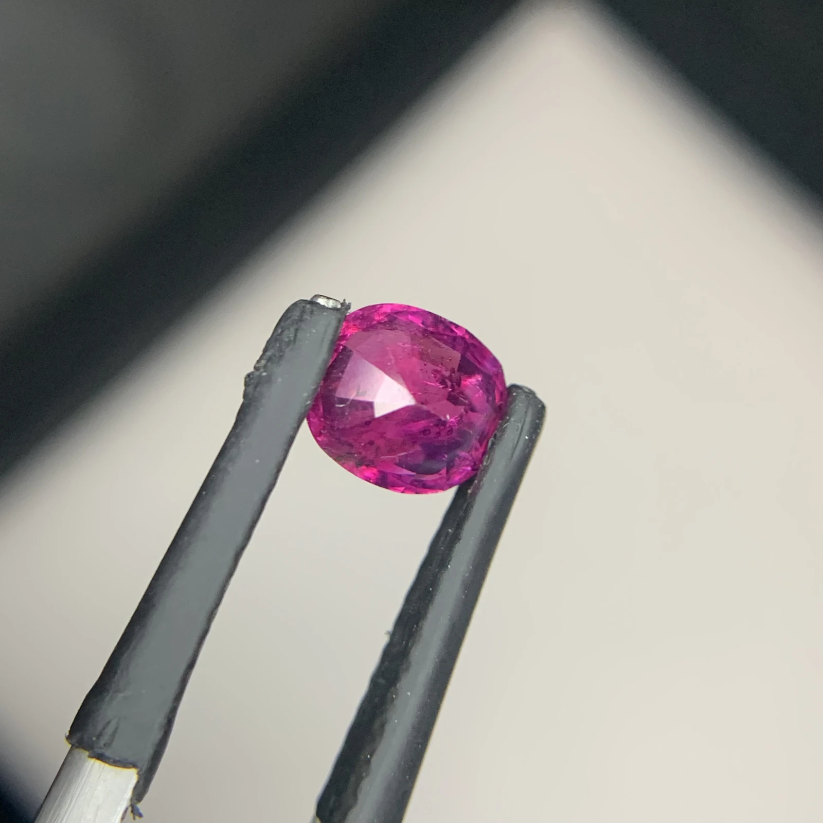 Natural Kashmir Ruby Gemstone 0.98 ct | Cushion Cut Pinkish Red Loose Stone for Jewelry — view 8