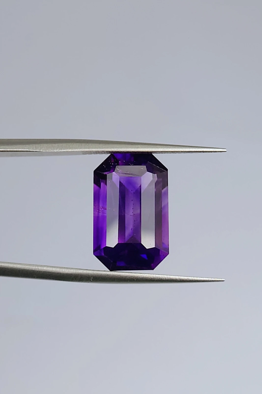 8.2ct Natural  Purple Siberian Type Amethyst Emerald Cut  From Nigeria — view 1