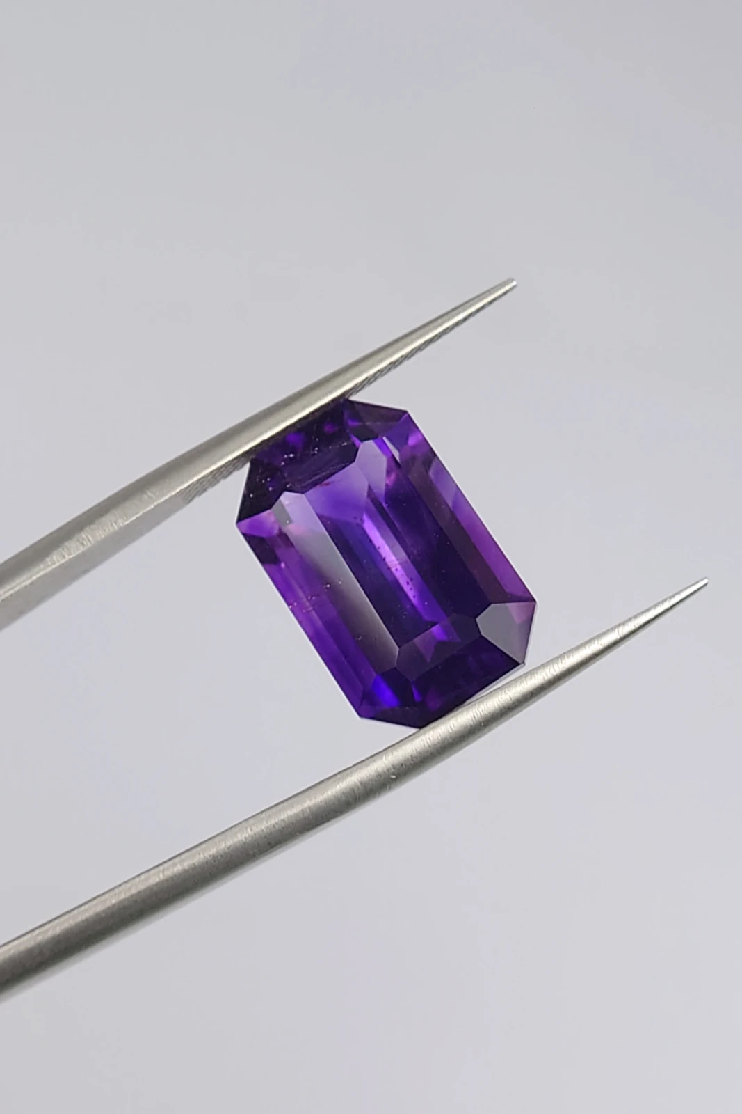 8.2ct Natural  Purple Siberian Type Amethyst Emerald Cut  From Nigeria — view 2
