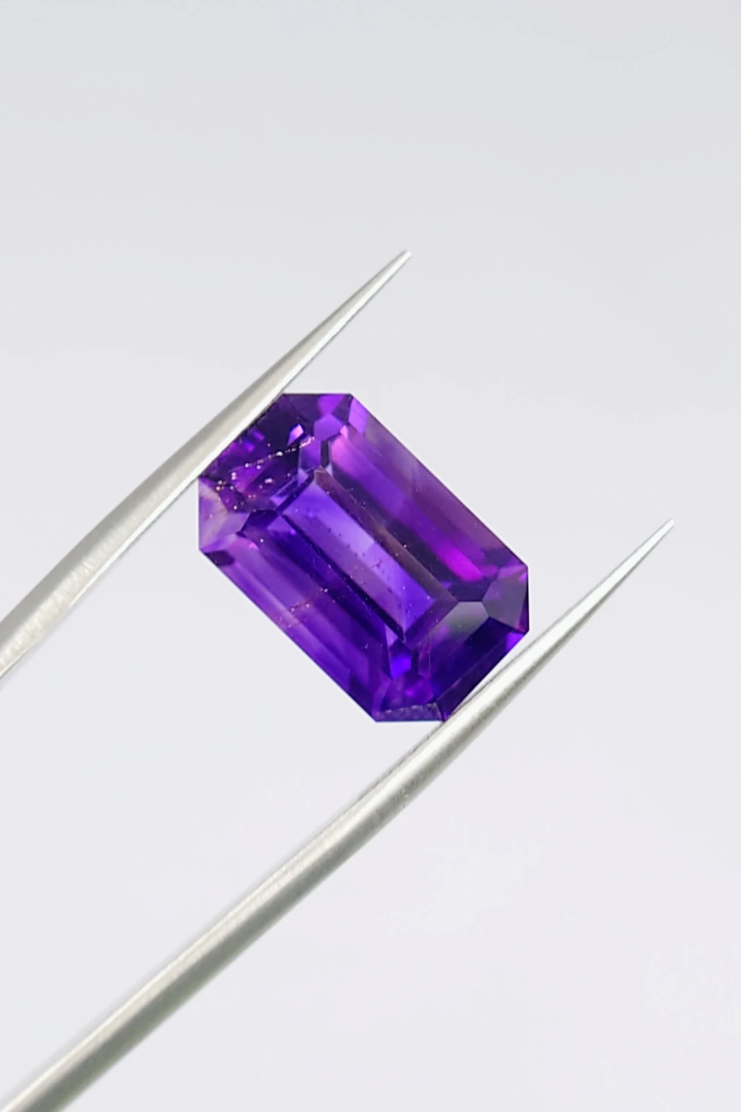 8.2ct Natural  Purple Siberian Type Amethyst Emerald Cut  From Nigeria — view 5