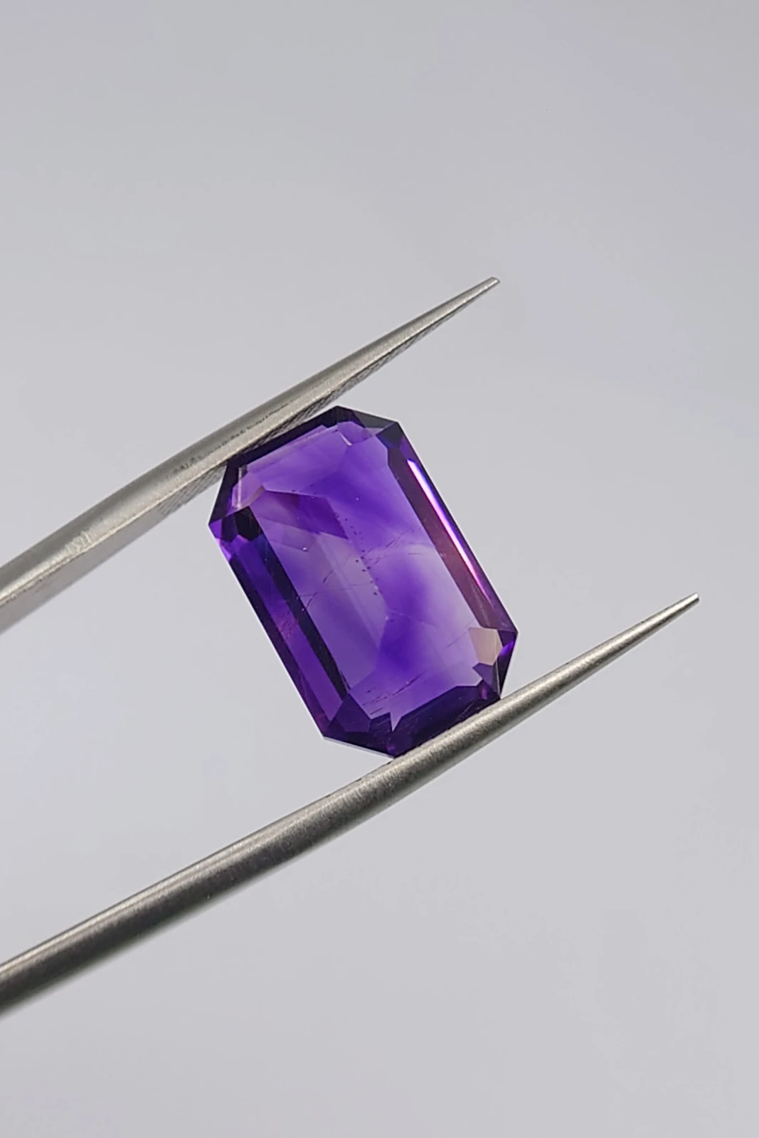 8.2ct Natural  Purple Siberian Type Amethyst Emerald Cut  From Nigeria — view 3