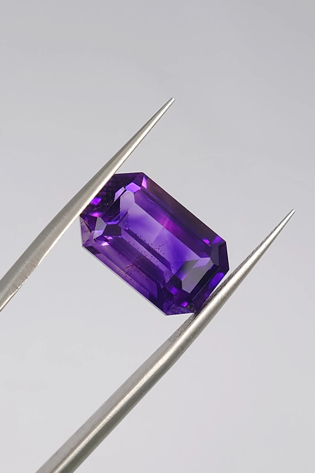 8.2ct Natural  Purple Siberian Type Amethyst Emerald Cut  From Nigeria — view 4