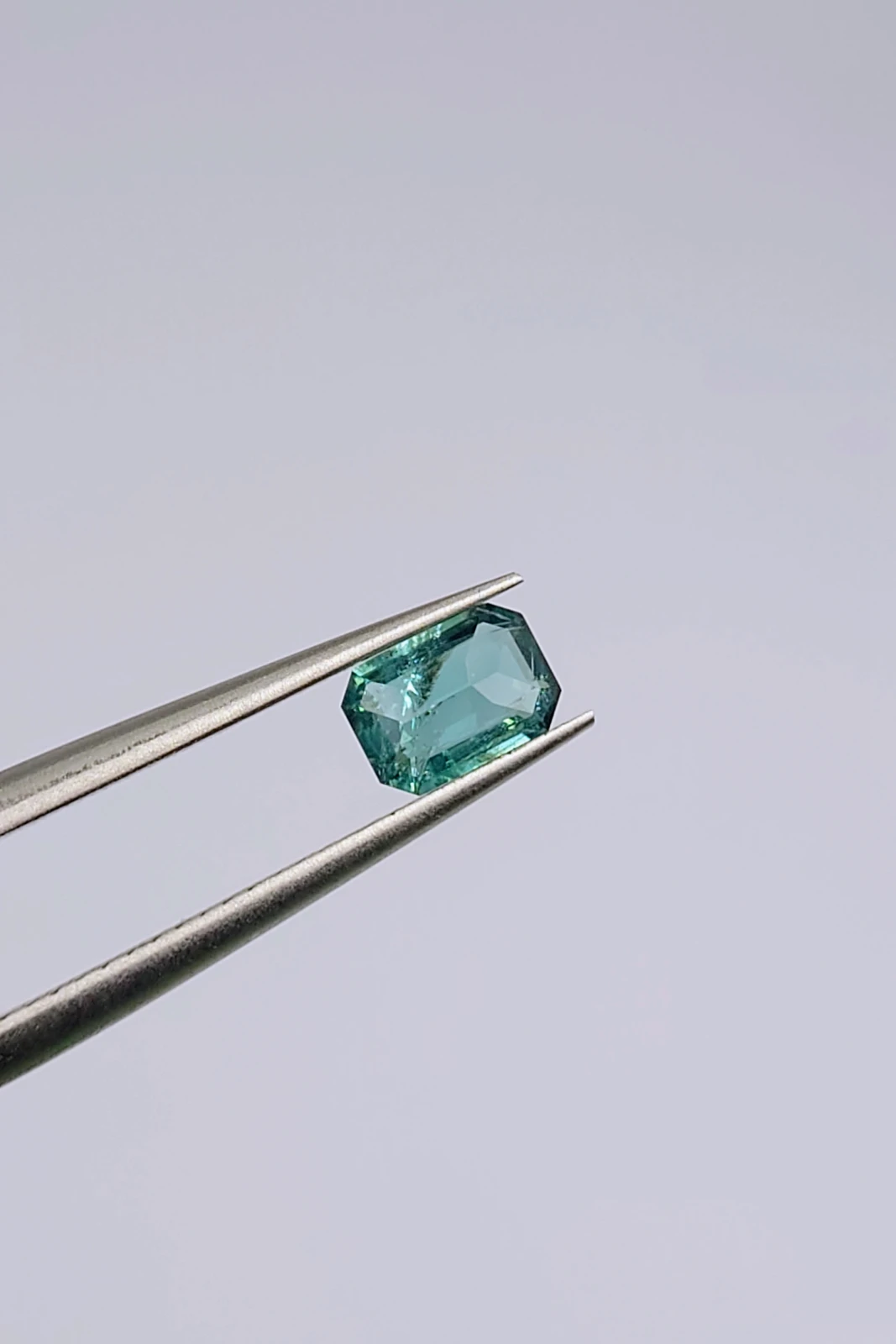 0.5ct Lagoon Green Tourmaline Emerald Cut From Afghanistan — view 2