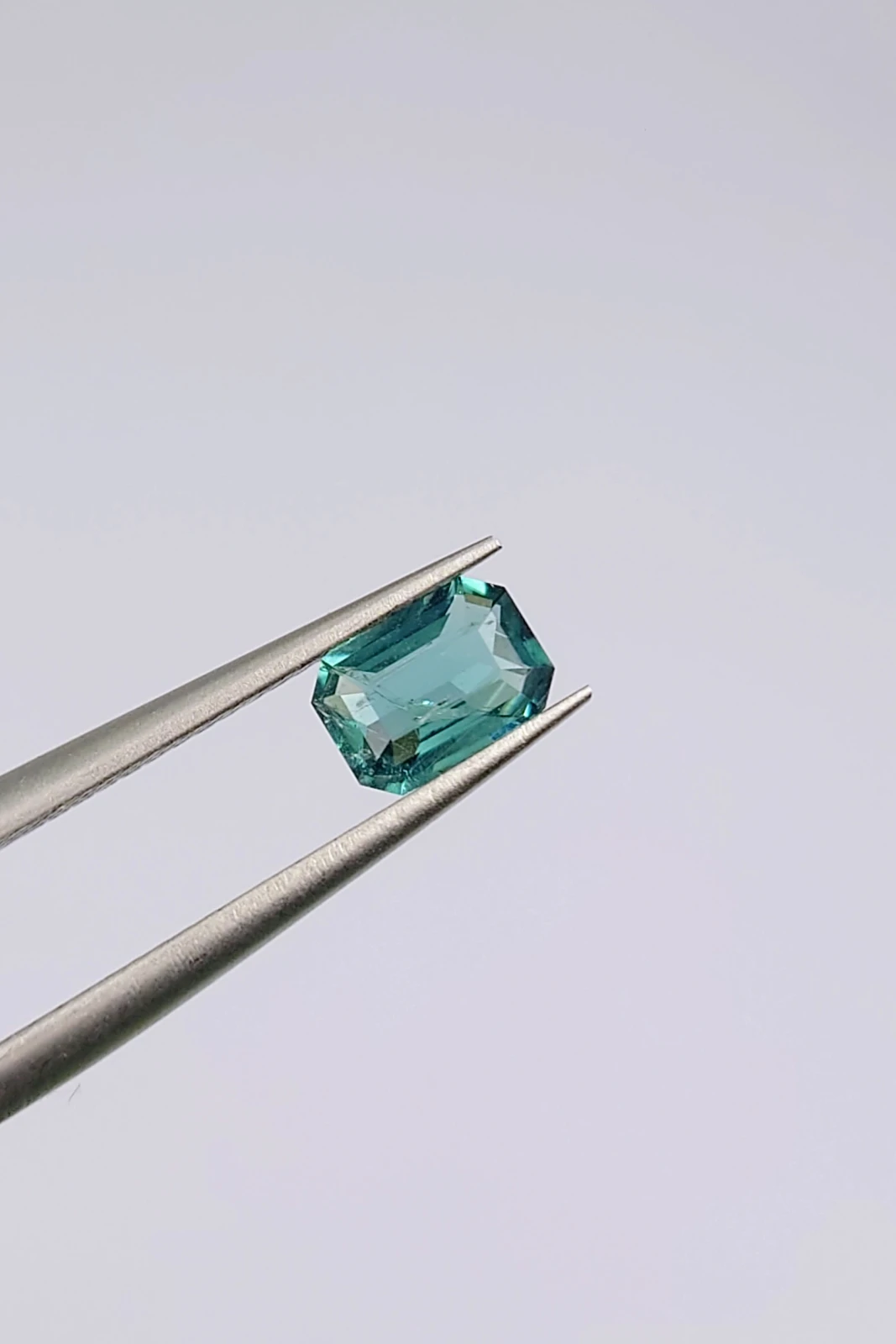 0.5ct Lagoon Green Tourmaline Emerald Cut From Afghanistan — view 3