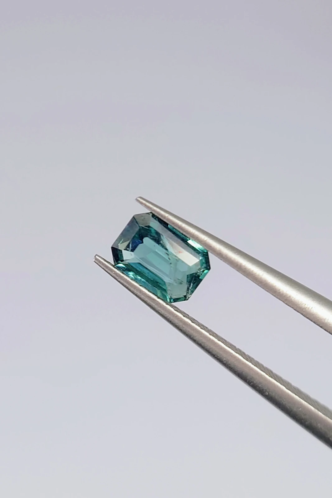 0.5ct Lagoon Green Tourmaline Emerald Cut From Afghanistan — view 6