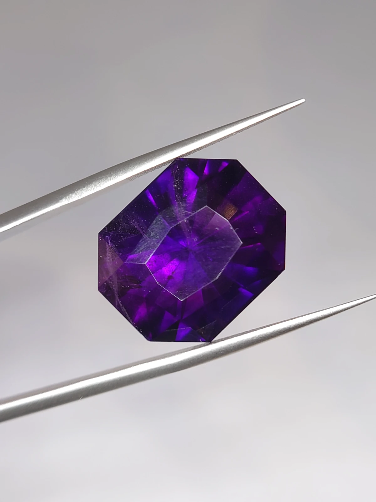 17.4 Natural Siberian type  Amethyst Radiant Cut from Nigeria — view 6